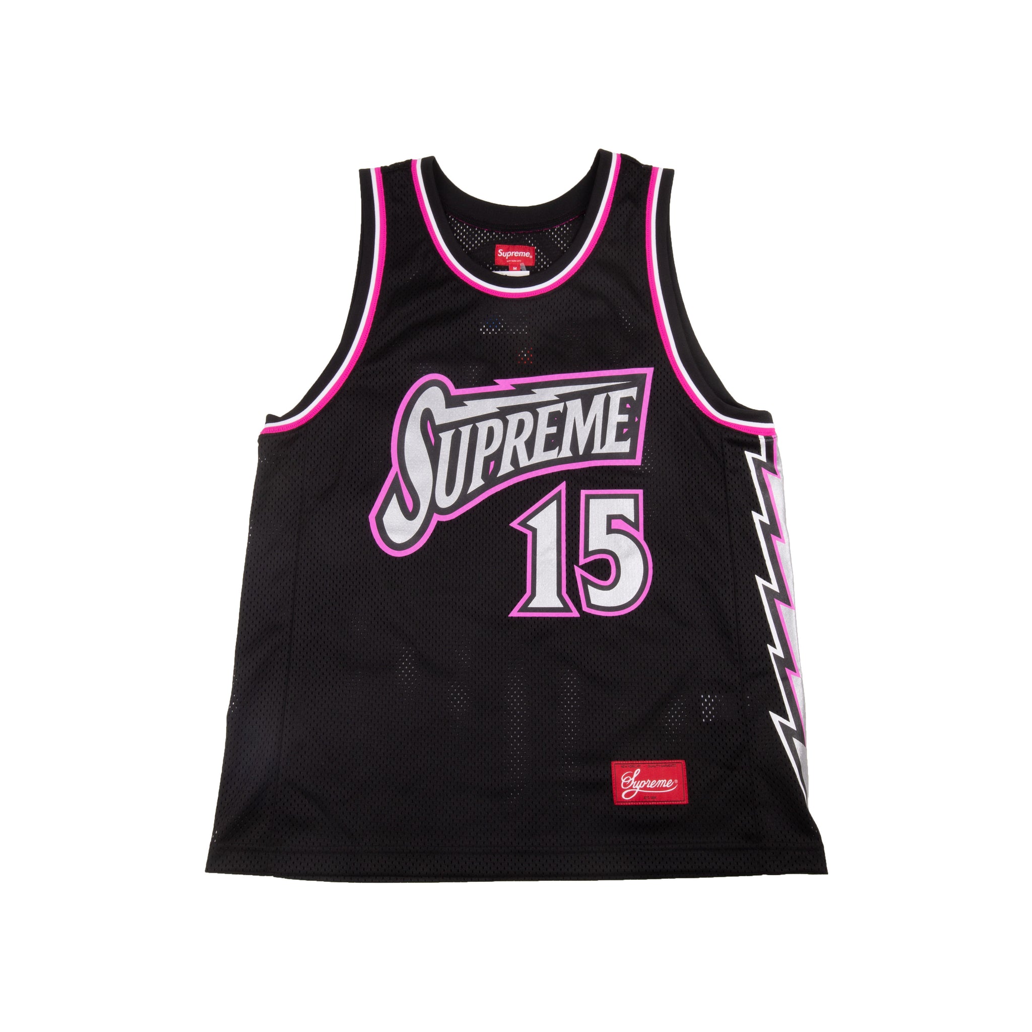 Supreme Black Bolt Basketball Jersey