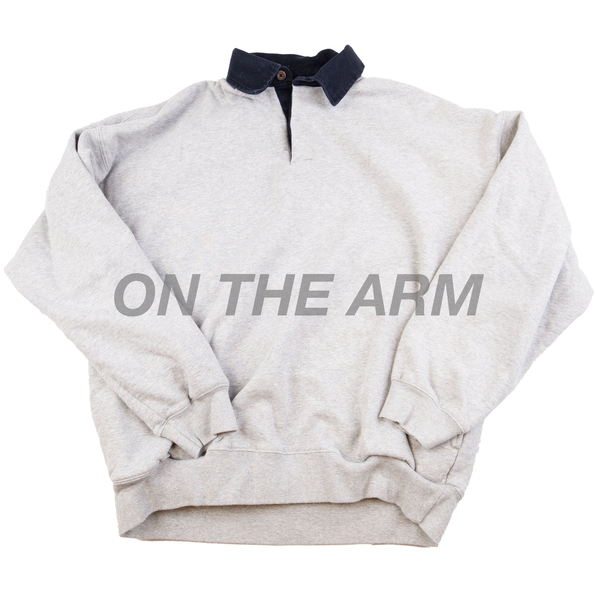 Brandy Melville Grey Collared Crew PRE-OWNED