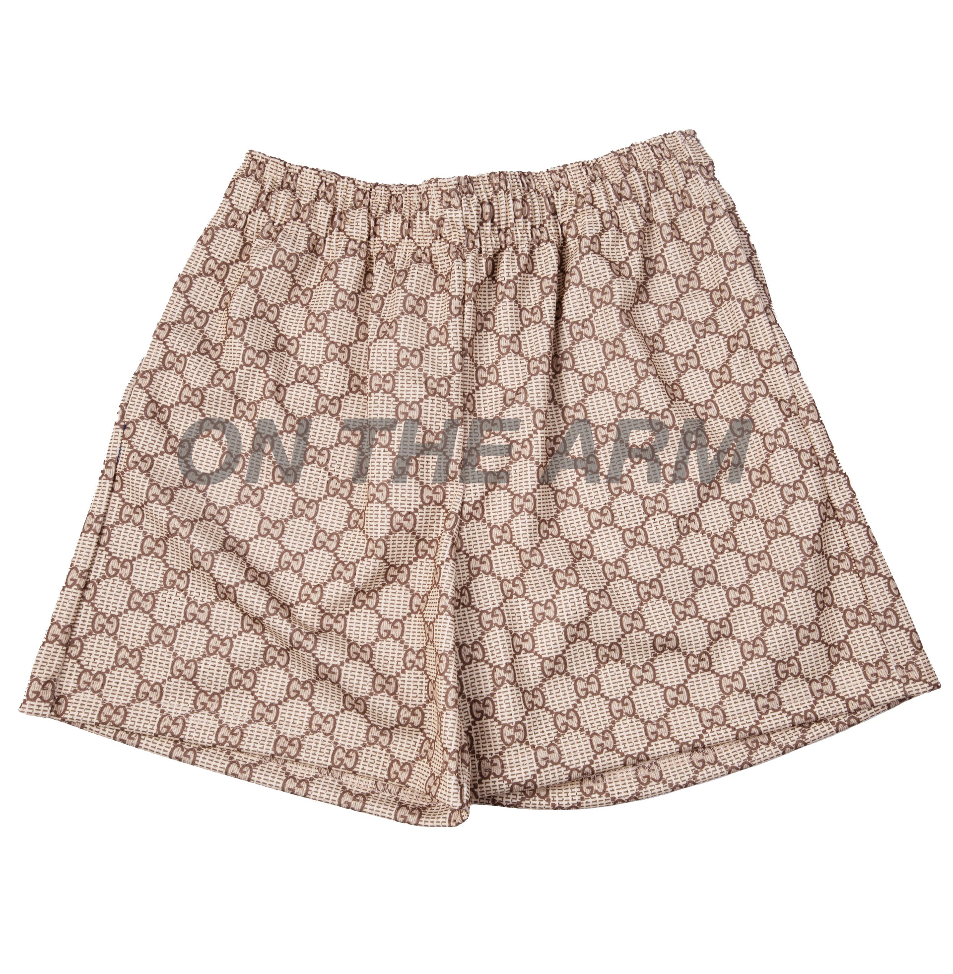 Bravest Studios Tan Monogram Shorts