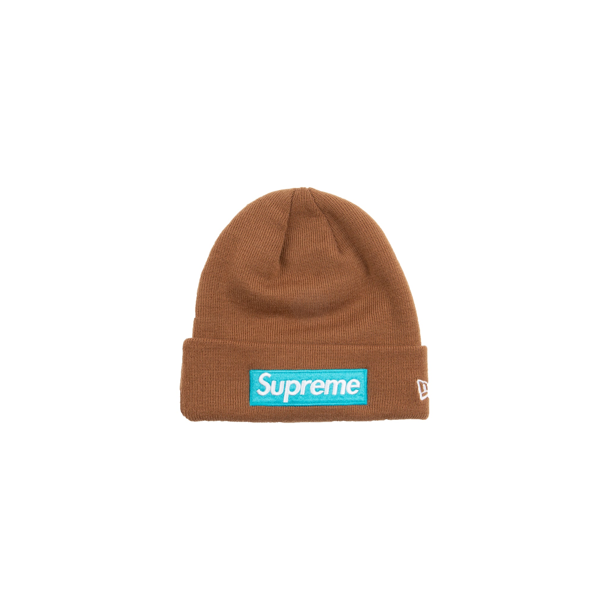 Brown and blue supreme beanie Clearance