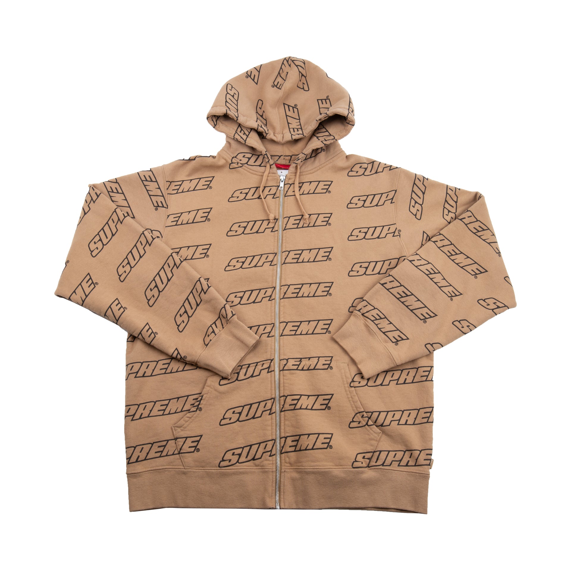 Supreme Light Brown Repeat Zip Up