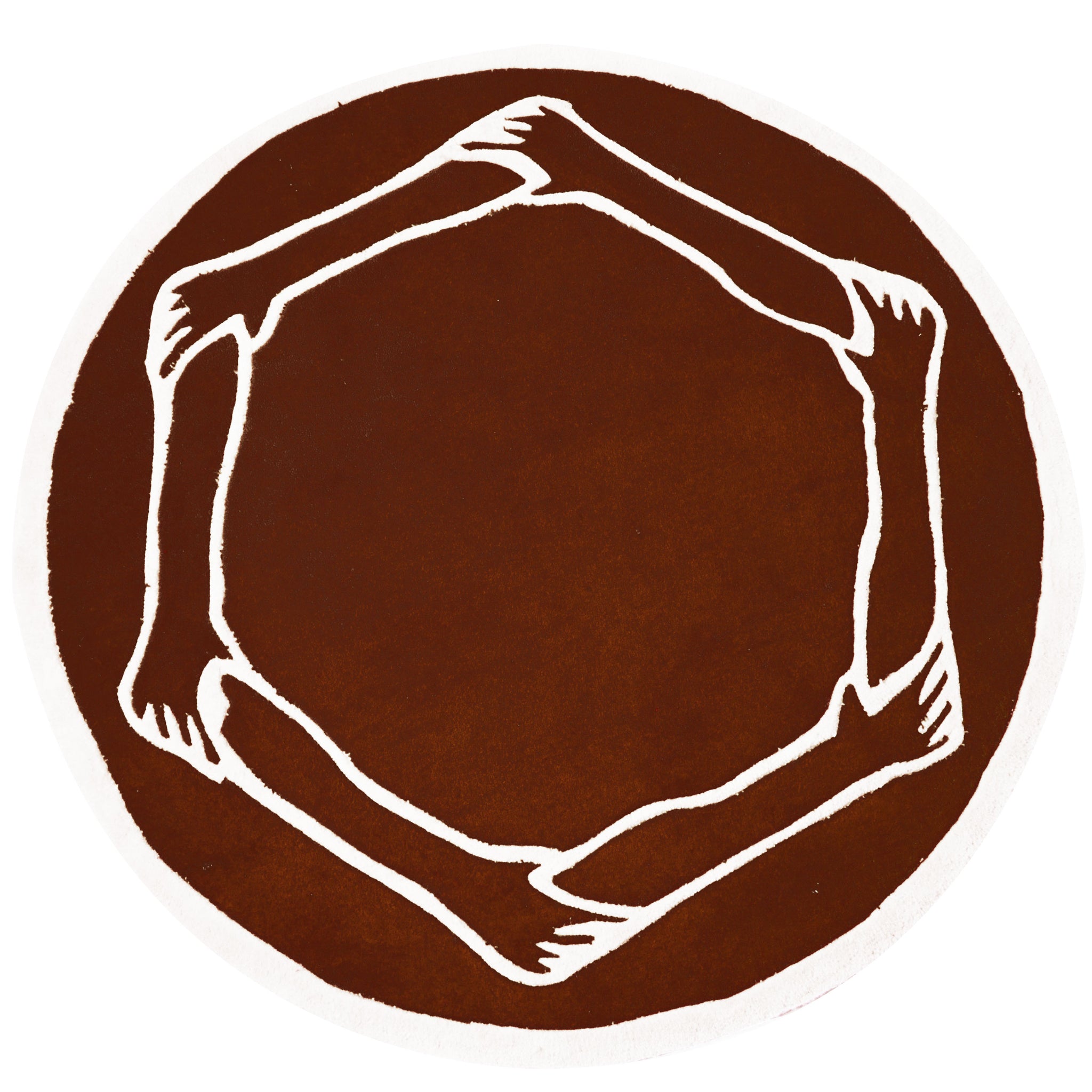 OTA Wood Brown Logo Rug