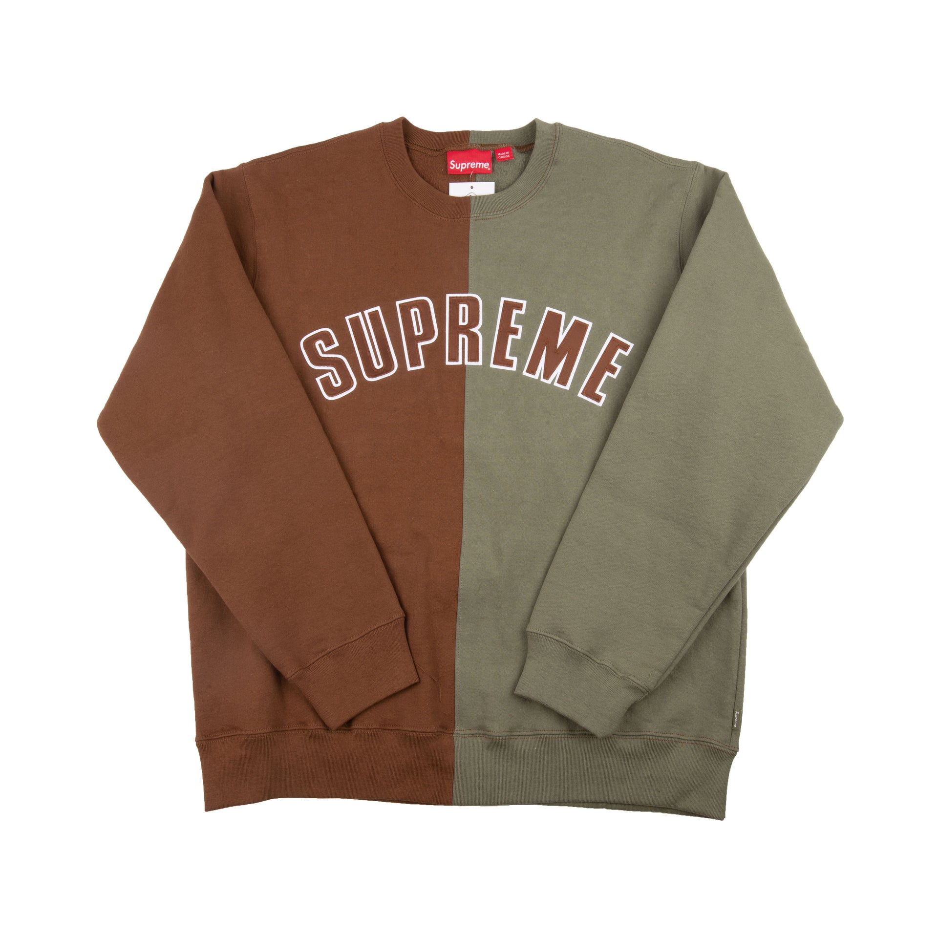 Supreme Brown Split Crew