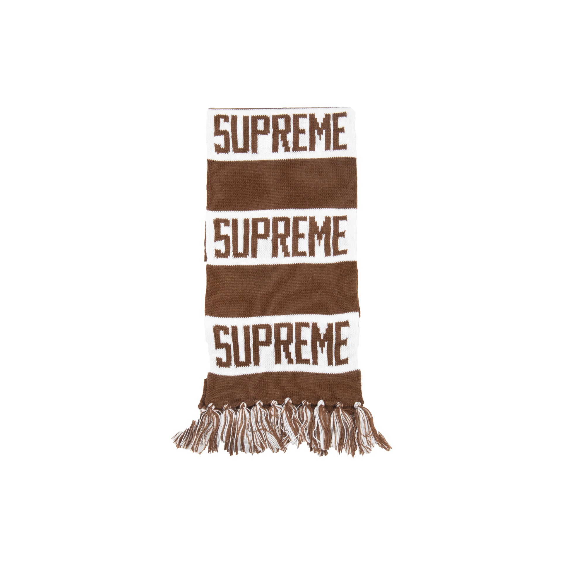Supreme Brown Bar Stripe Scarf