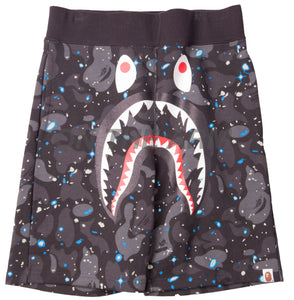 Bape Black Space Camo Shark Shorts