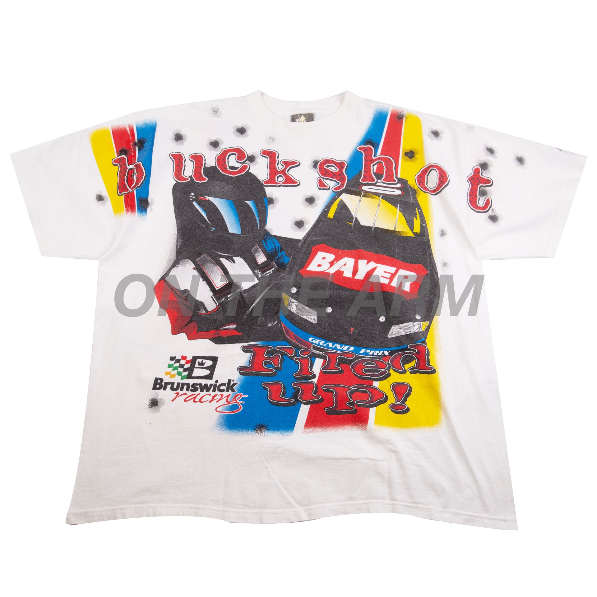Vintage White Buckshot Brunswick Racing Tee