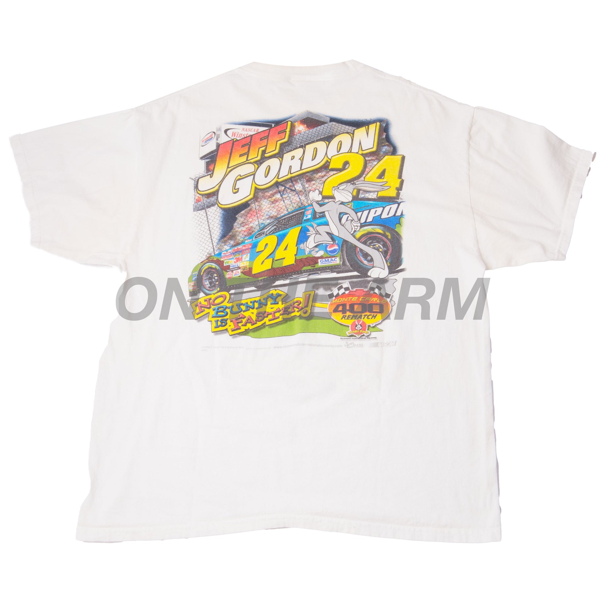Vintage White Jeff Gordon Bugs Bunny Racing Tee