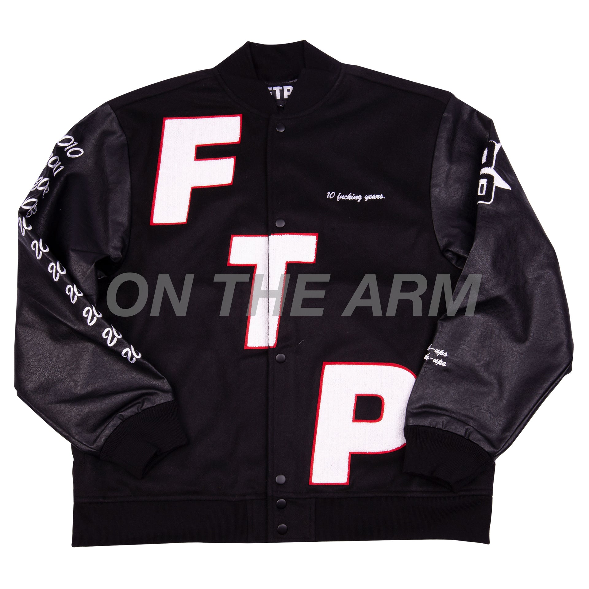 FTP Black 10 Year Anniversary Varsity Jacket