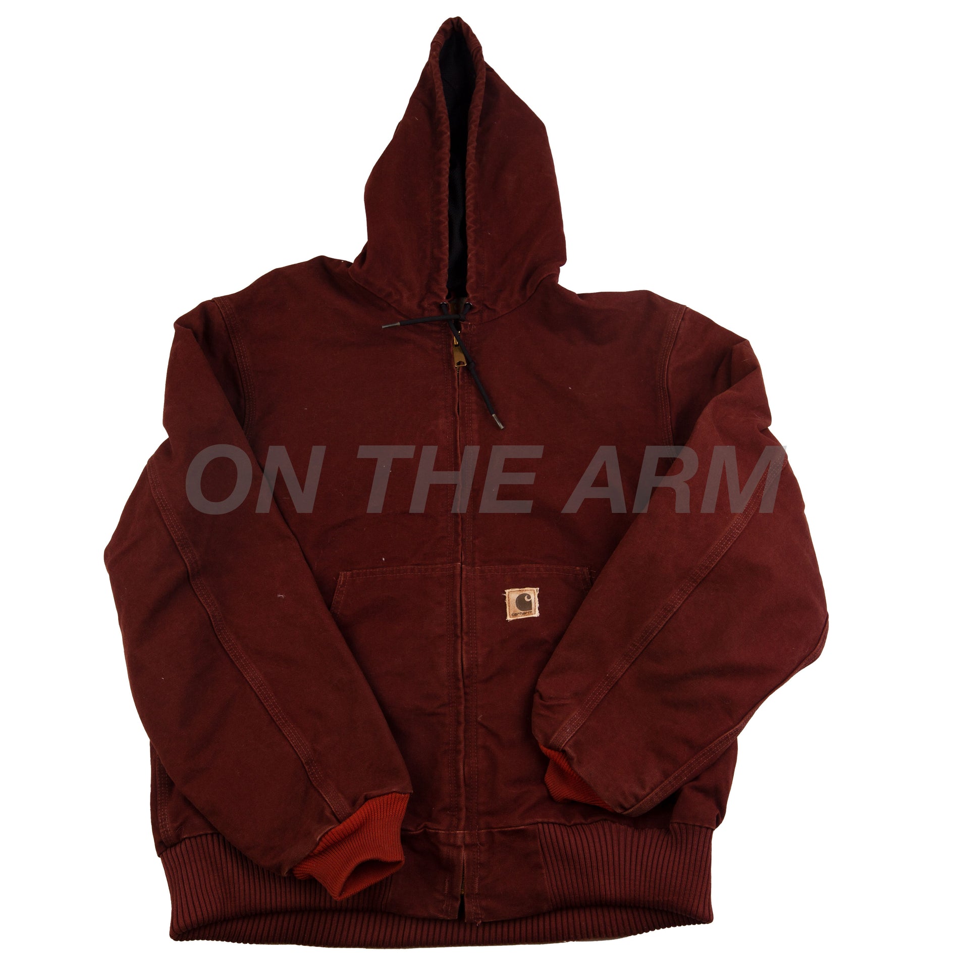 Vintage Burgundy Carhartt Hooded Jacket