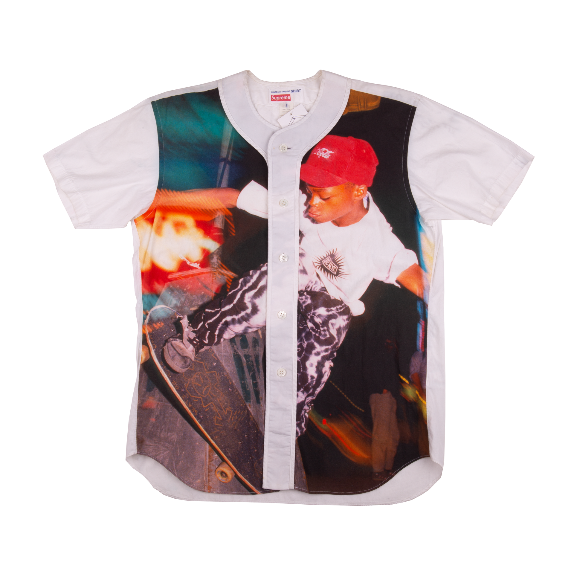 Supreme White CDG Baseball Jersey