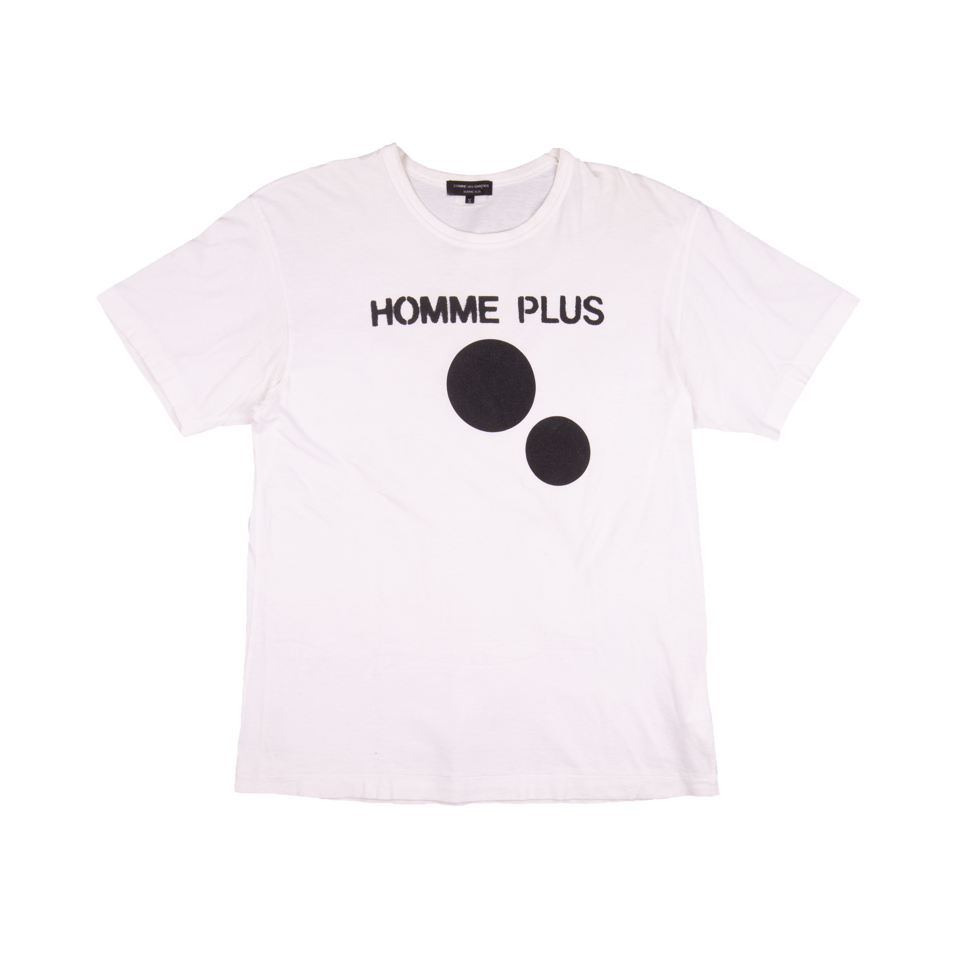 Comme Des Garcons Homme Plus White Bleeding Logo Tee
