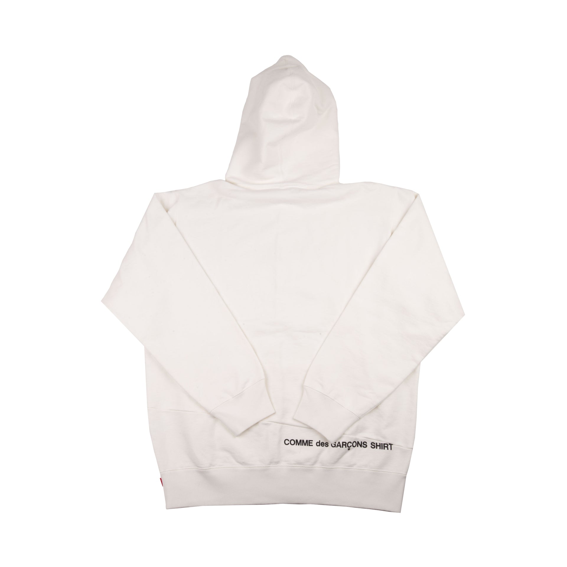 Supreme White CDG Split Box Logo Hoodie