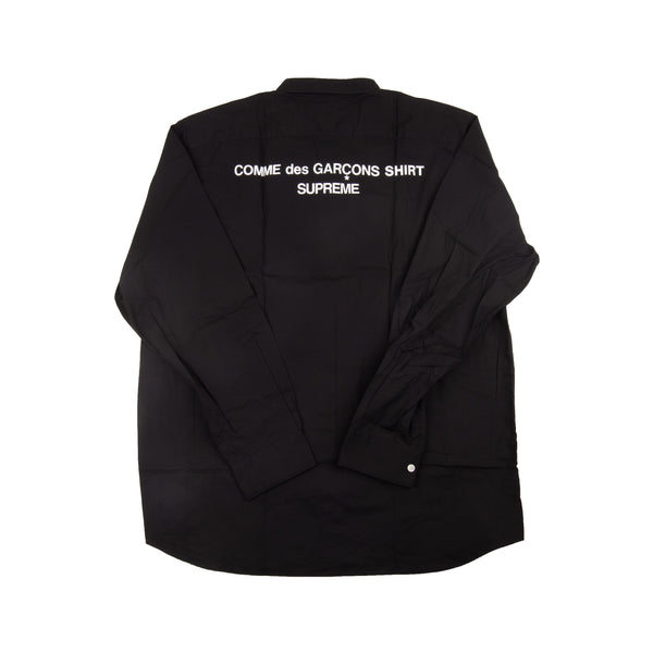 Supreme Black CDG Patchwork Button Up