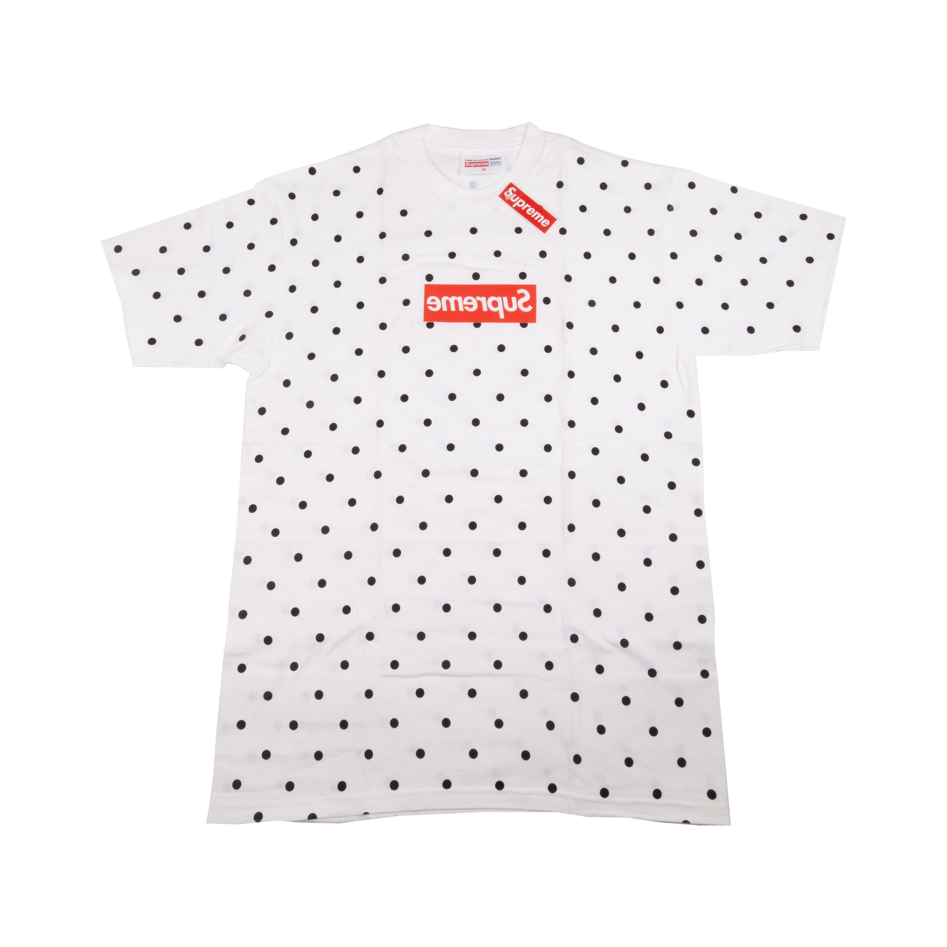 Supreme White CDG Box Logo Tee