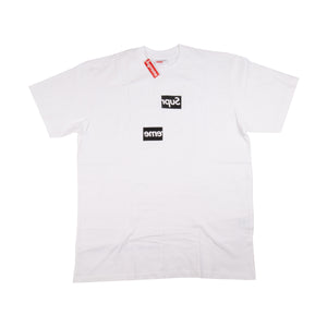 Supreme White CDG Split Logo Box Logo Tee