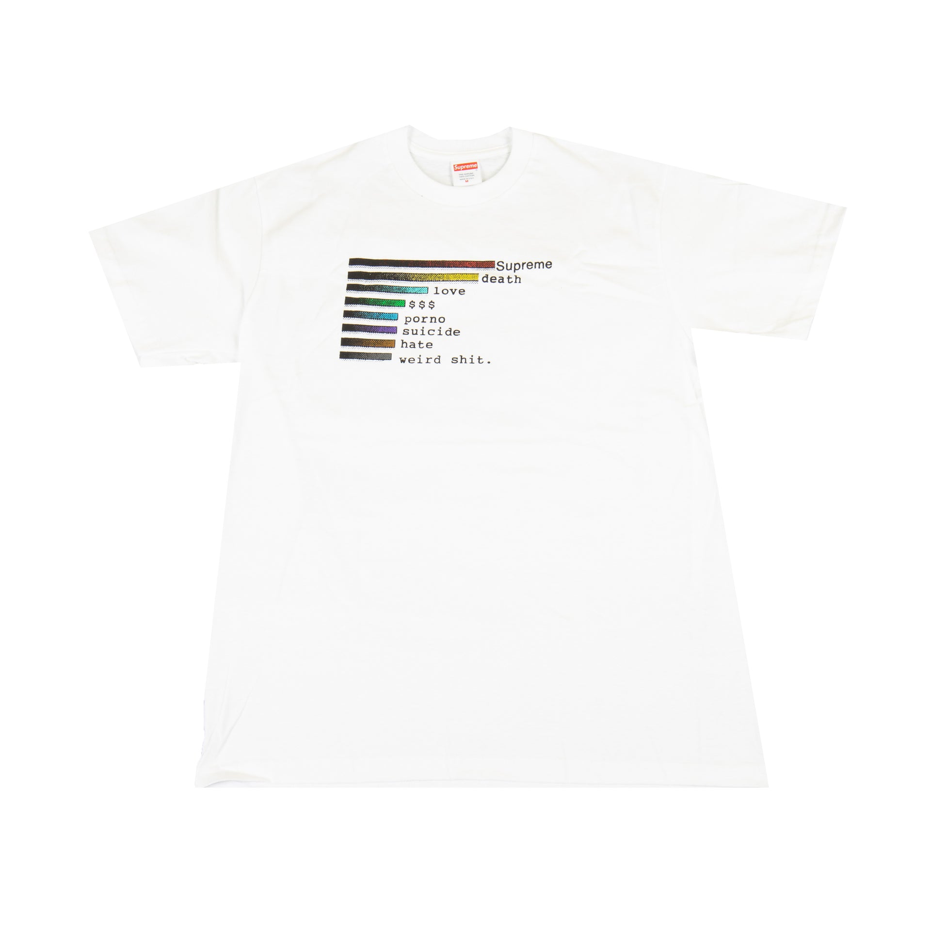 Supreme White Chart Tee