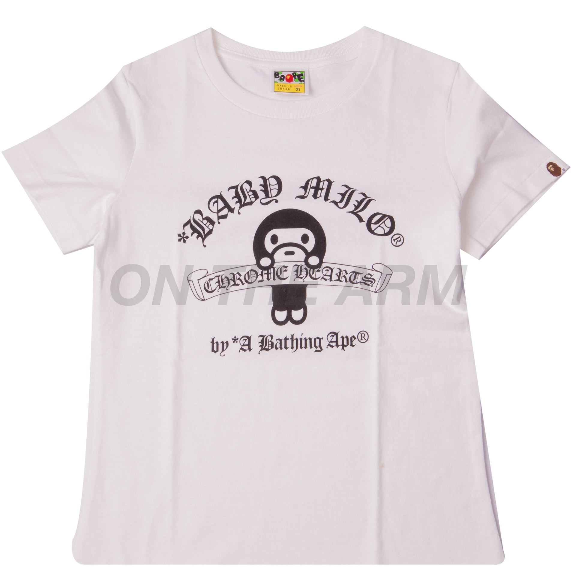 Bape White Chrome Hearts Baby Milo Tee
