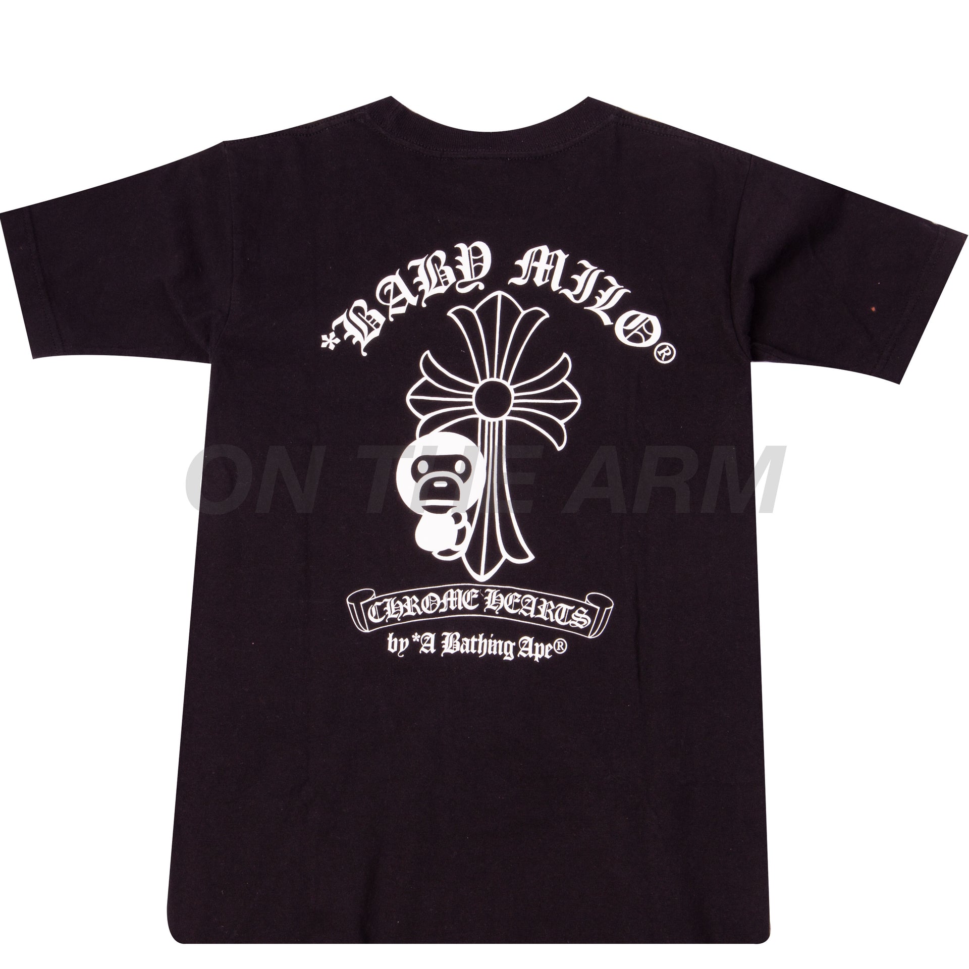 Bape Black Chrome Hearts Horse Shoe Tee USED