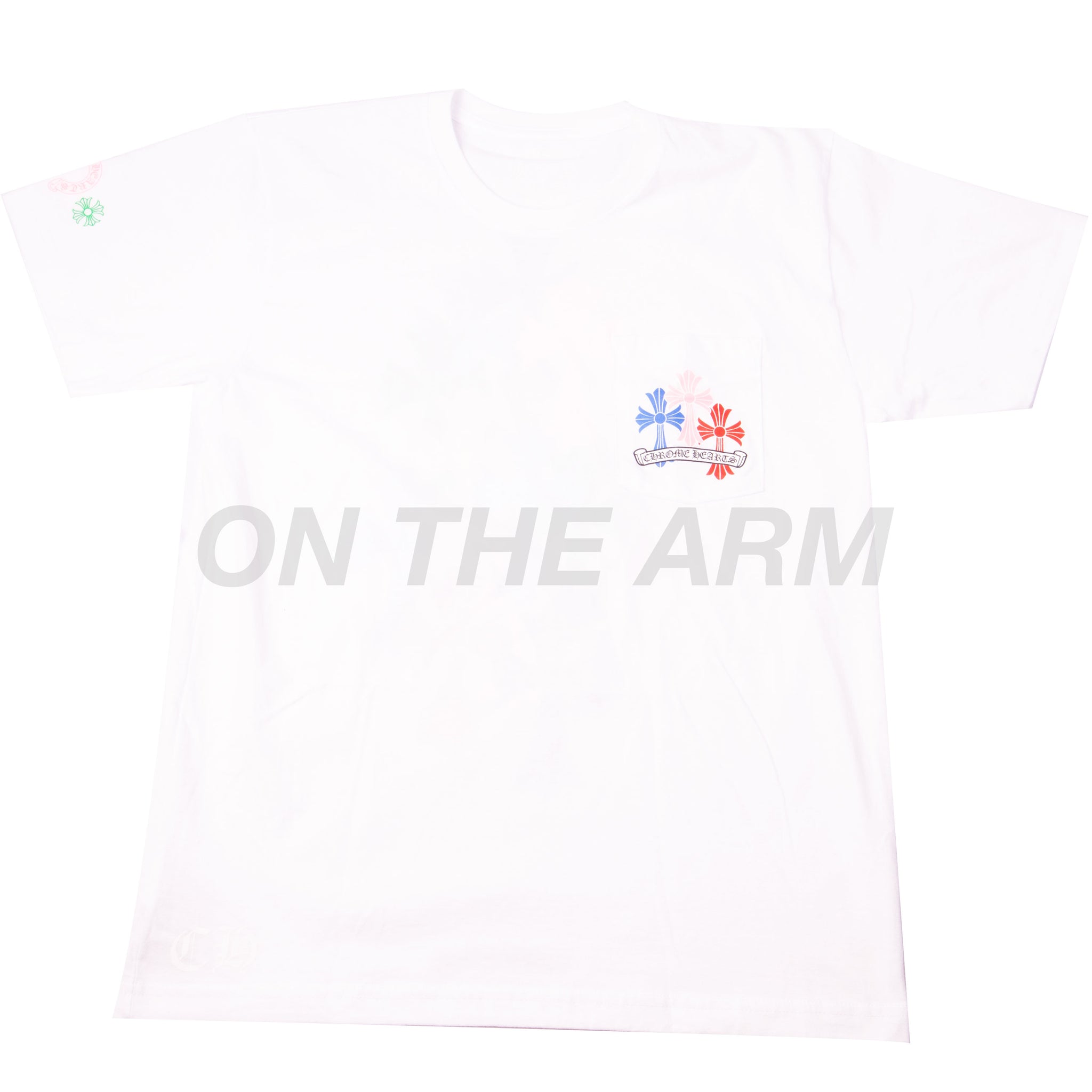 Chrome Hearts White Multi Cross Pocket Tee