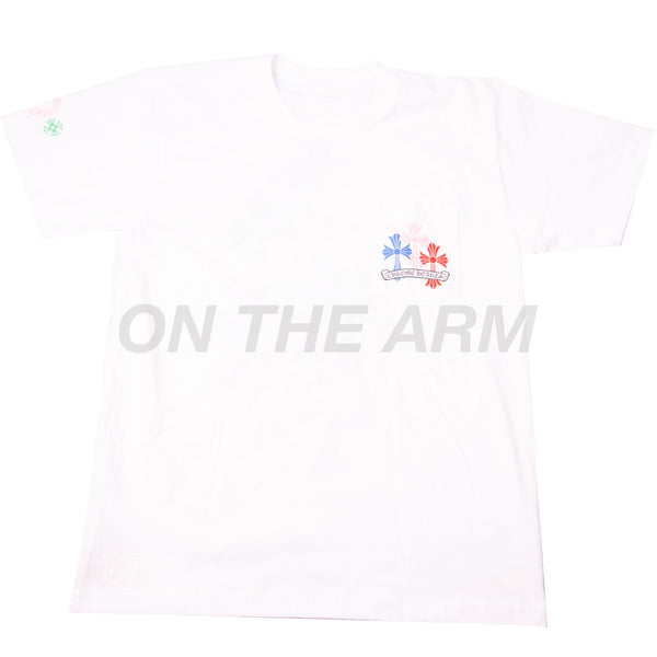 Chrome Hearts White Multi Cross Pocket Tee