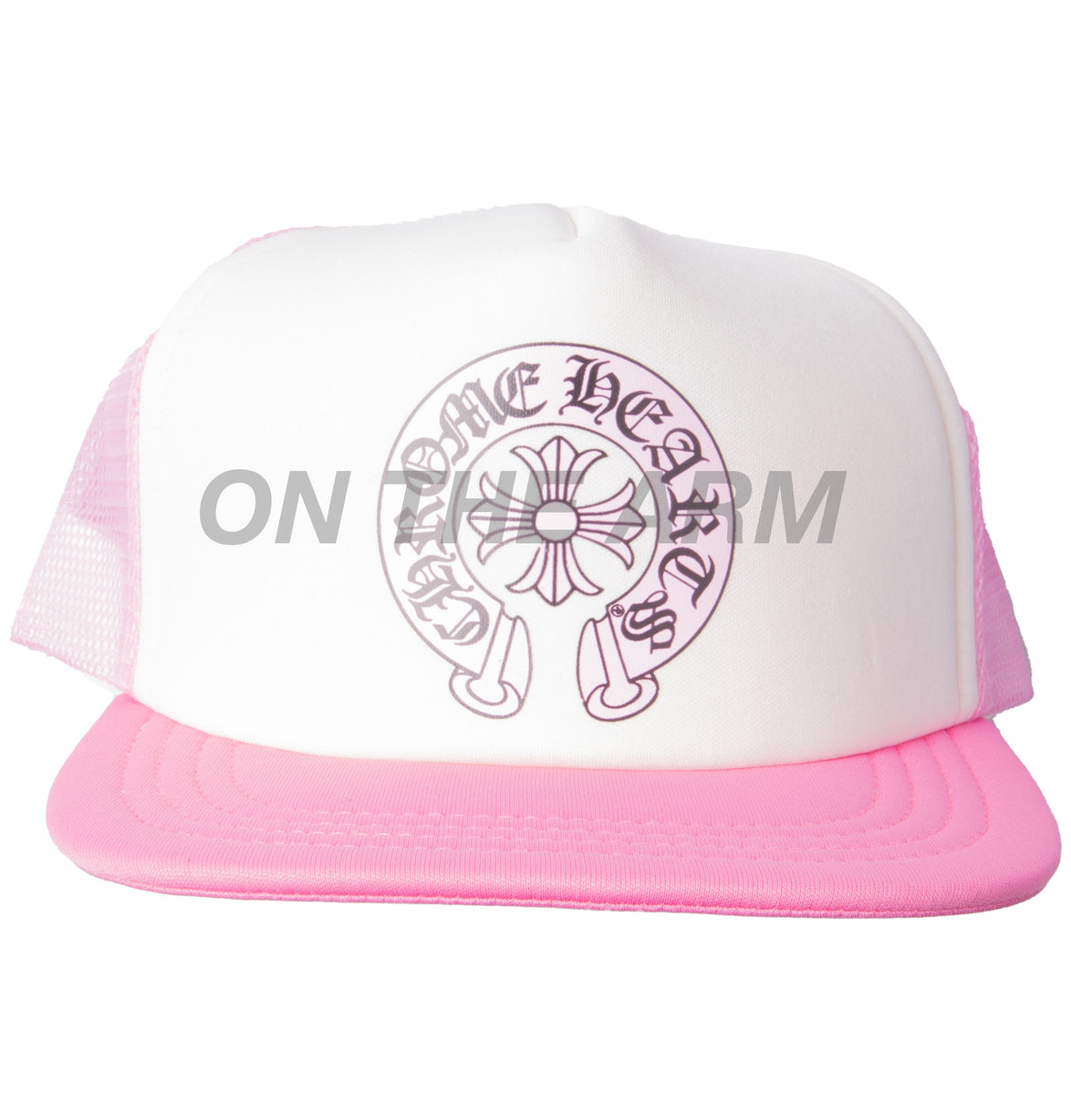 Chrome hearts discount trucker hat pink