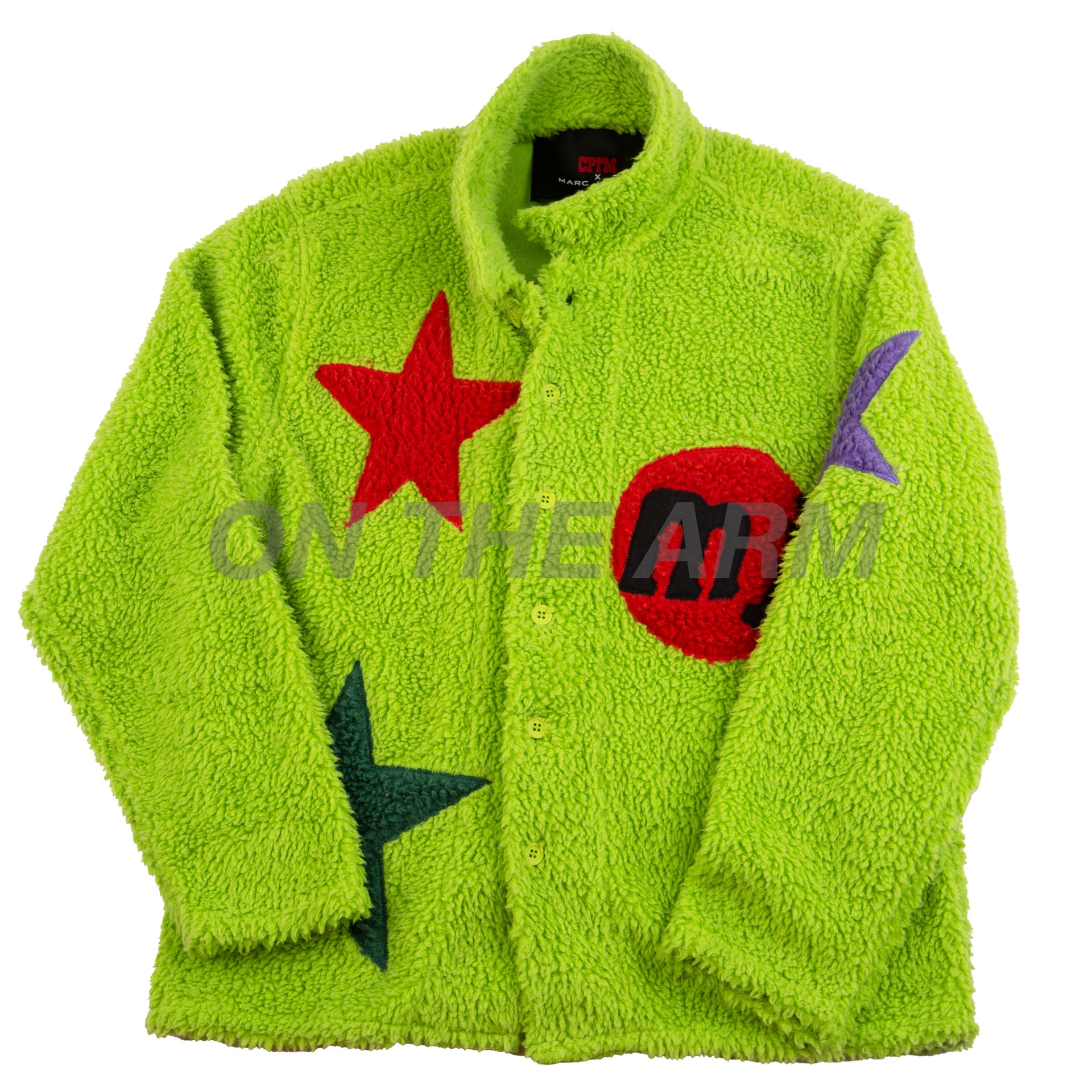 Cactus Plant Flea Market Green Marc Jacobs Tattoo Fleece Jacket PRE-OWNED