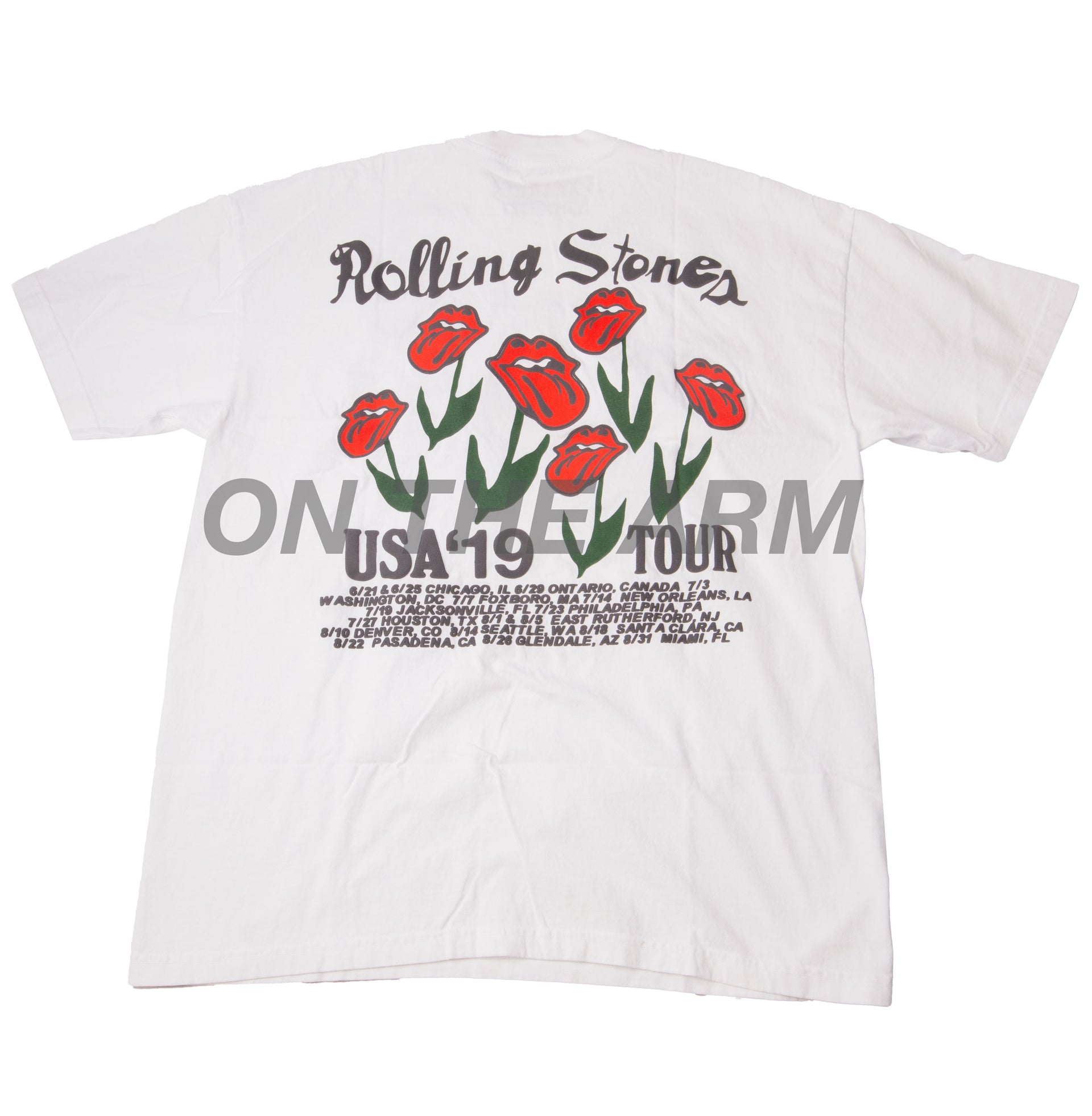 Cactus Plant Flea Market White Rolling Stones Tee
