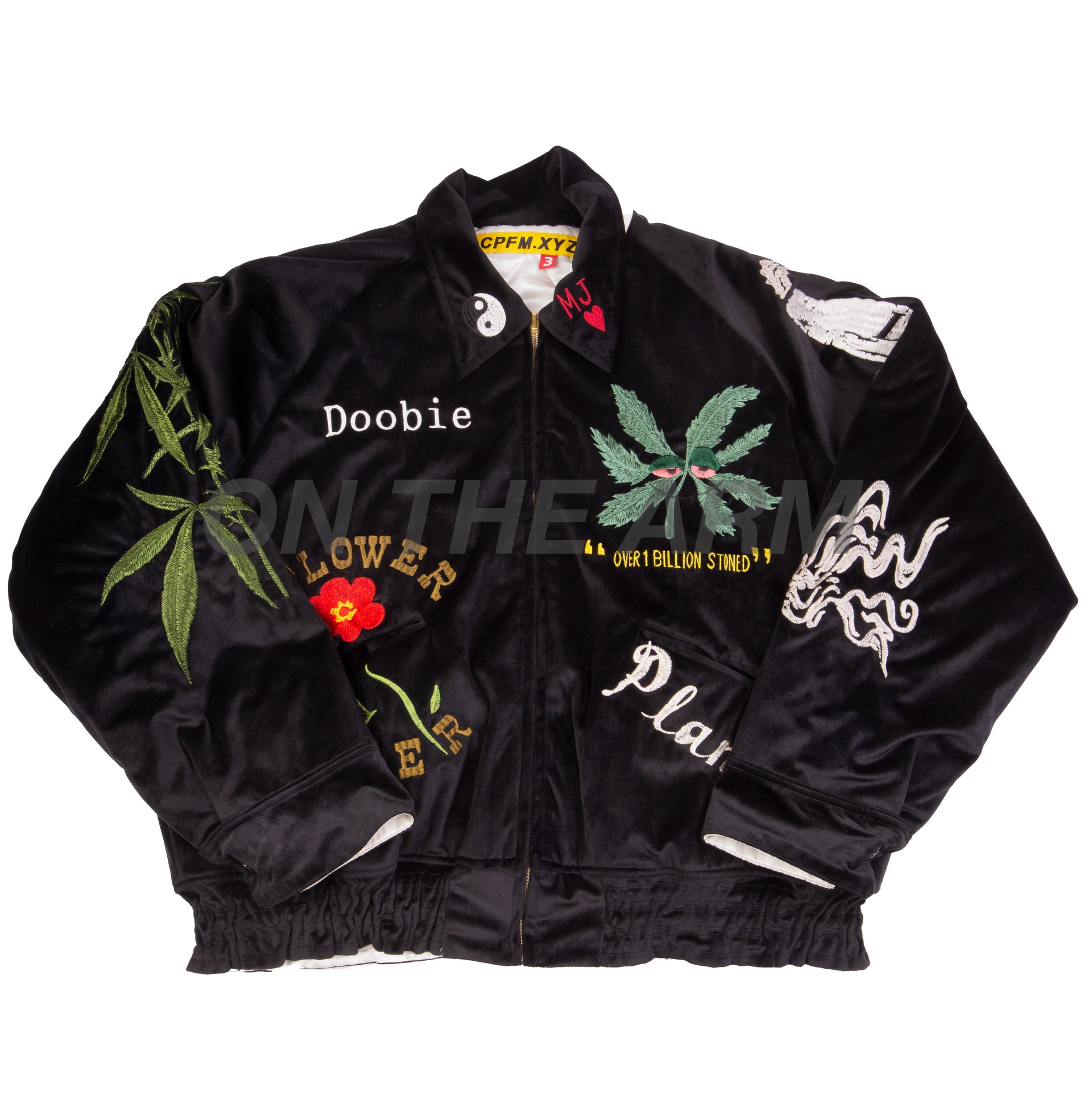 Cactus Plant Flea Market Black Soovenir Jacket USED