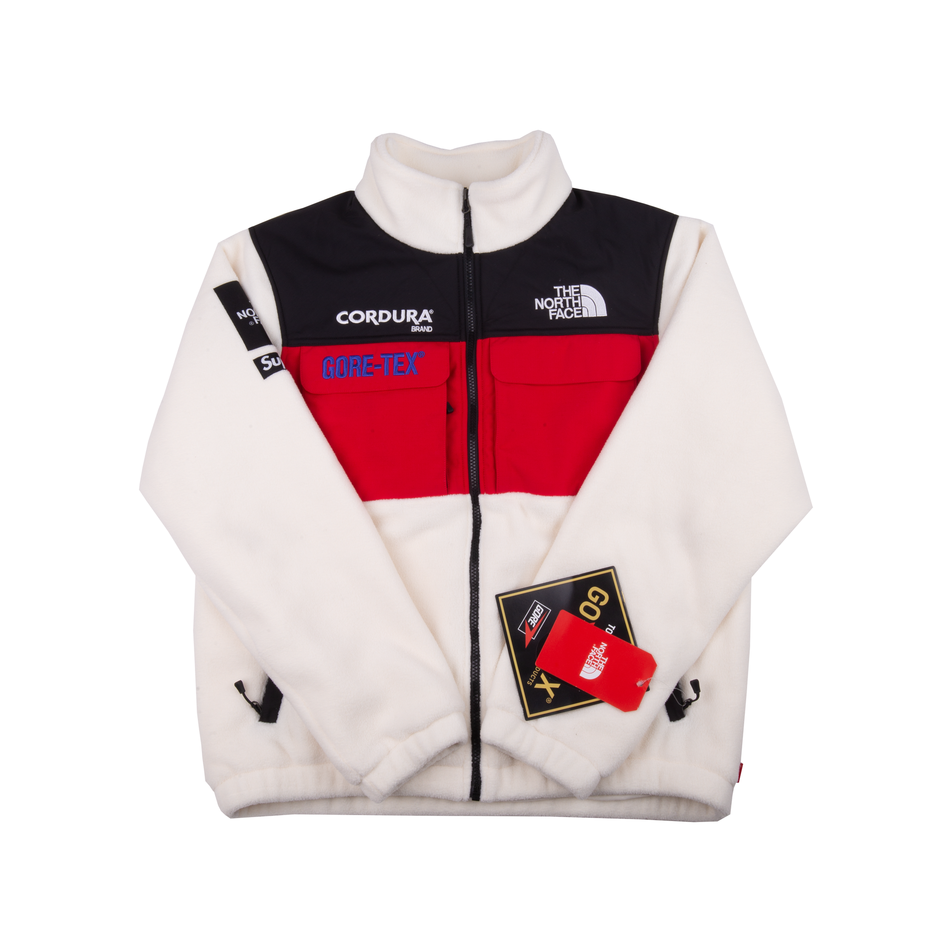Supreme White/Red TNF Goretex Fleece