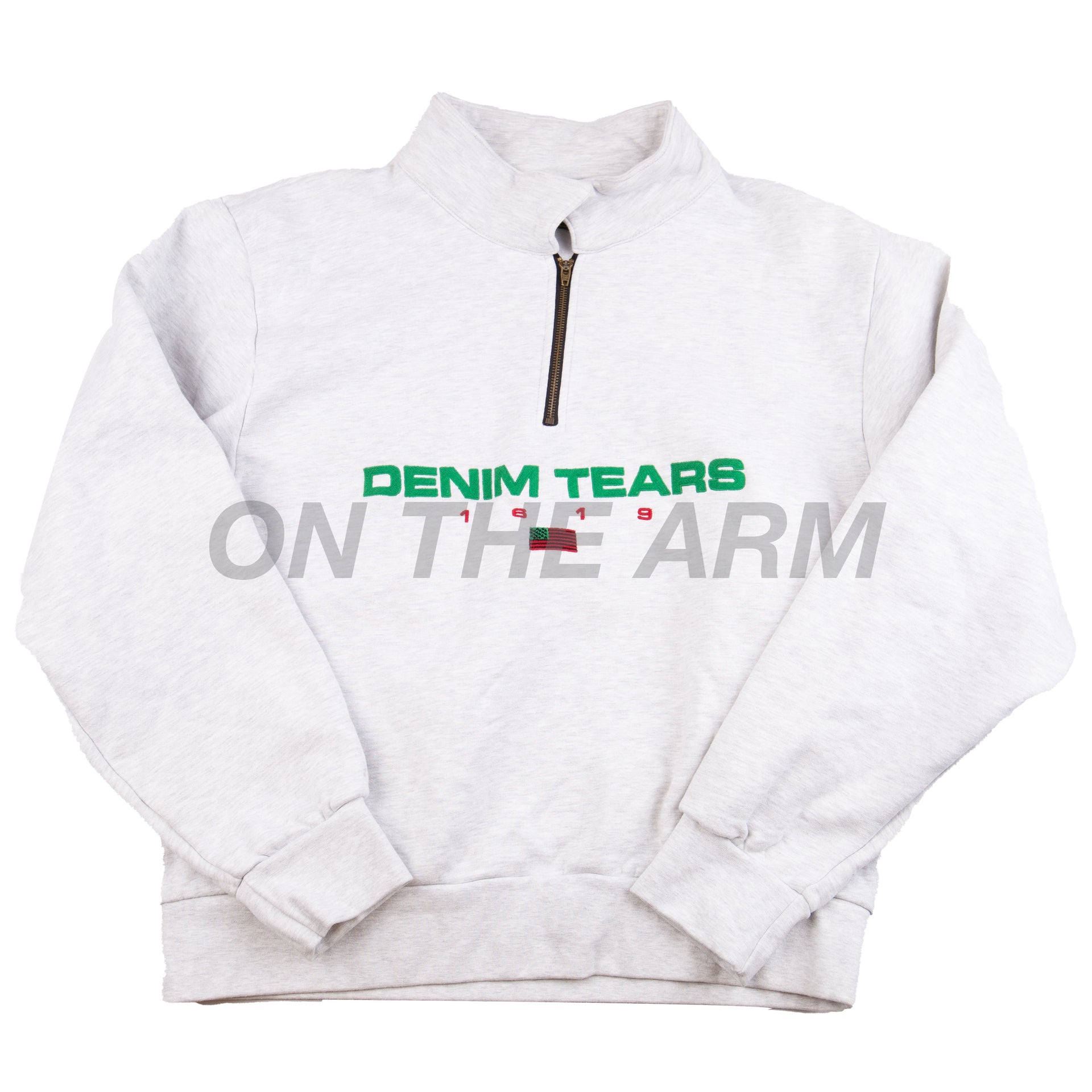 Denim Tears Grey Half-Zip Pullover PRE-OWNED