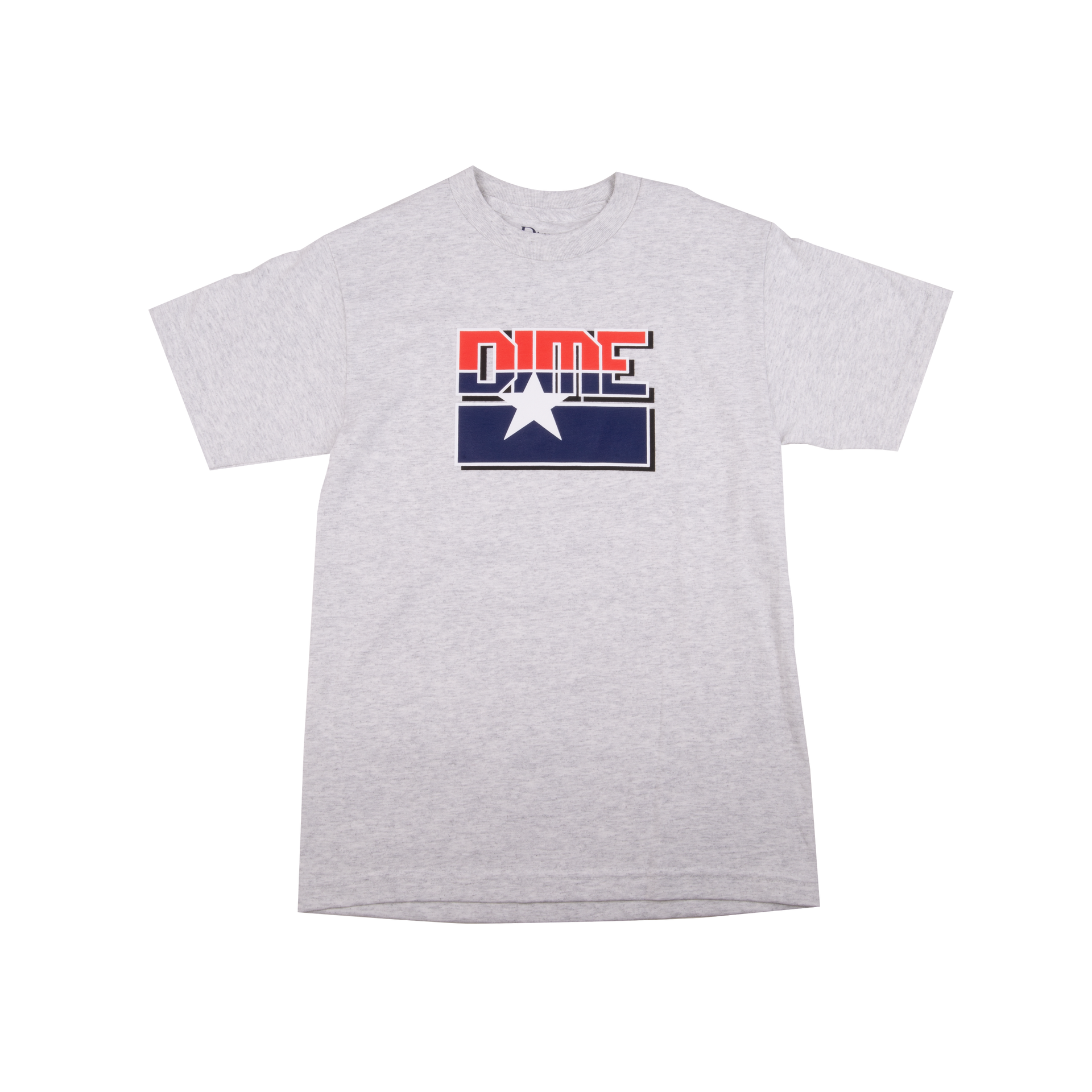 Dime Ash Grey USA Logo Tee