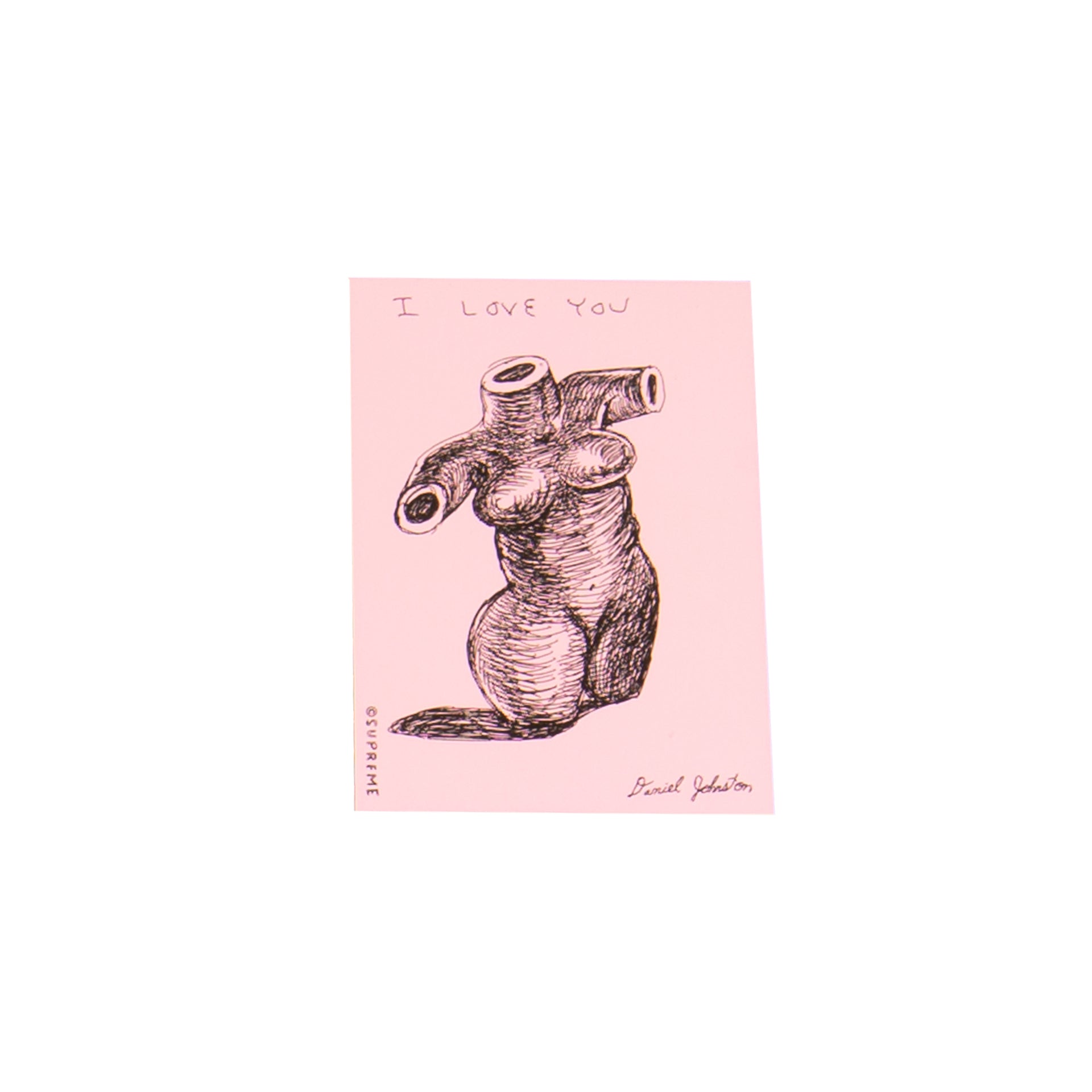 Supreme Pink Daniel Johnston Sticker