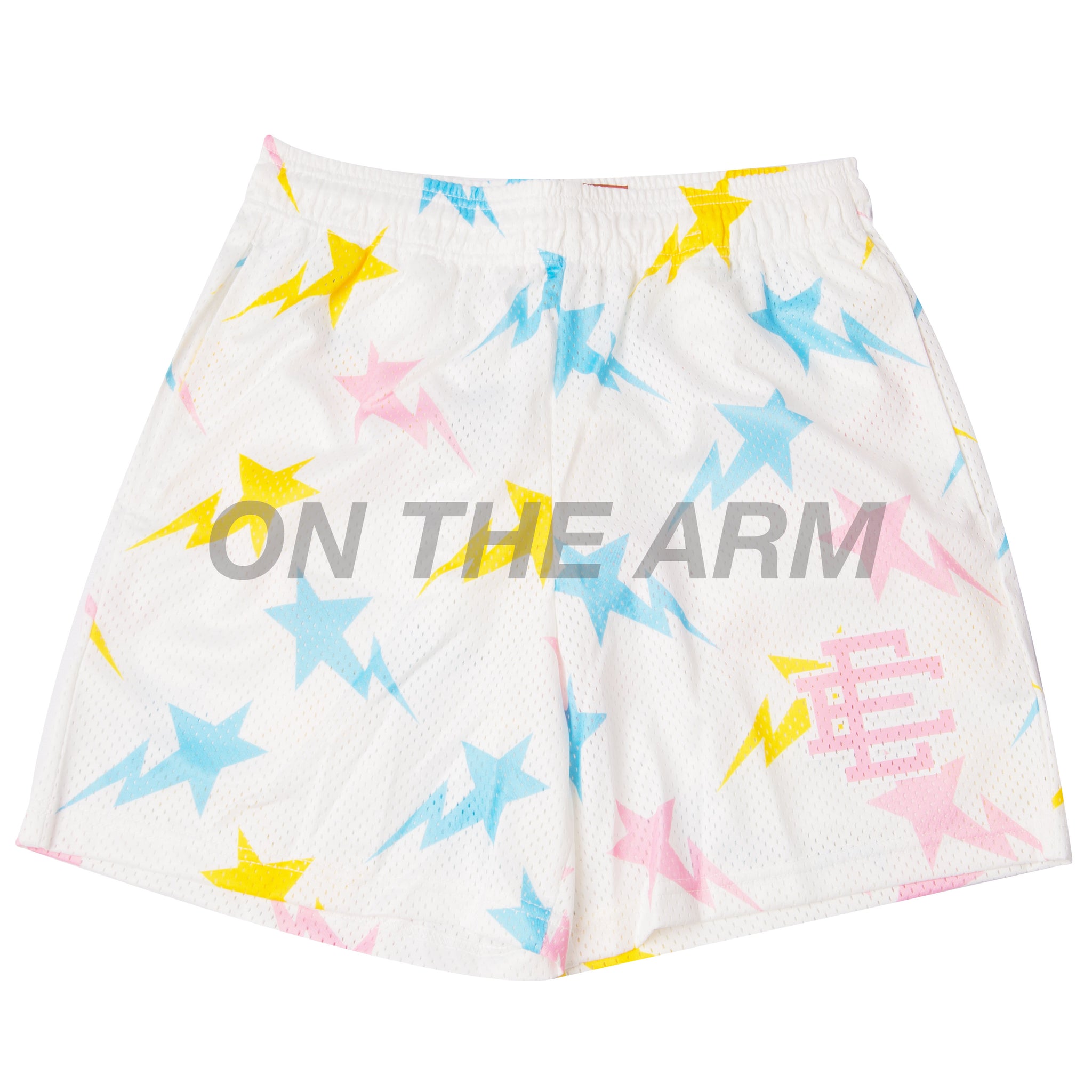 Bape White/Yellow/Pink Eric Emanuel Basic Shorts