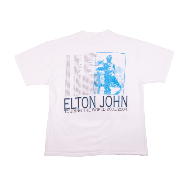 Elton John White 2003/2004 Touring The World Tee