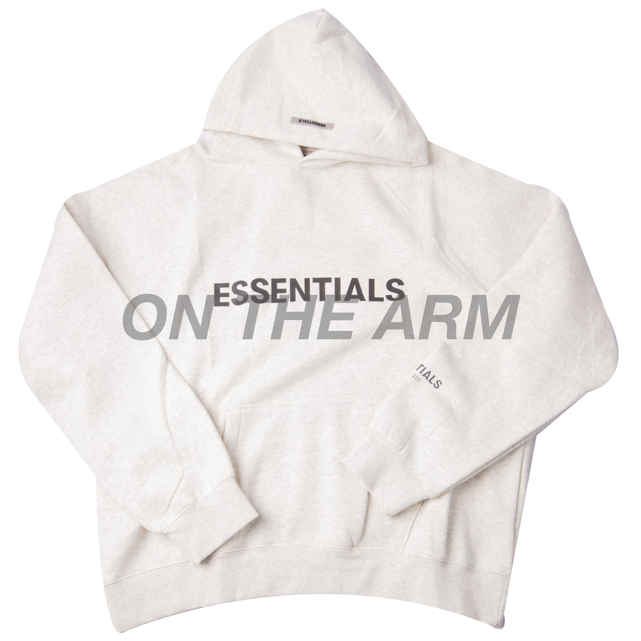 Fear Of God Oatmeal Essentials Front Logo Hoodie