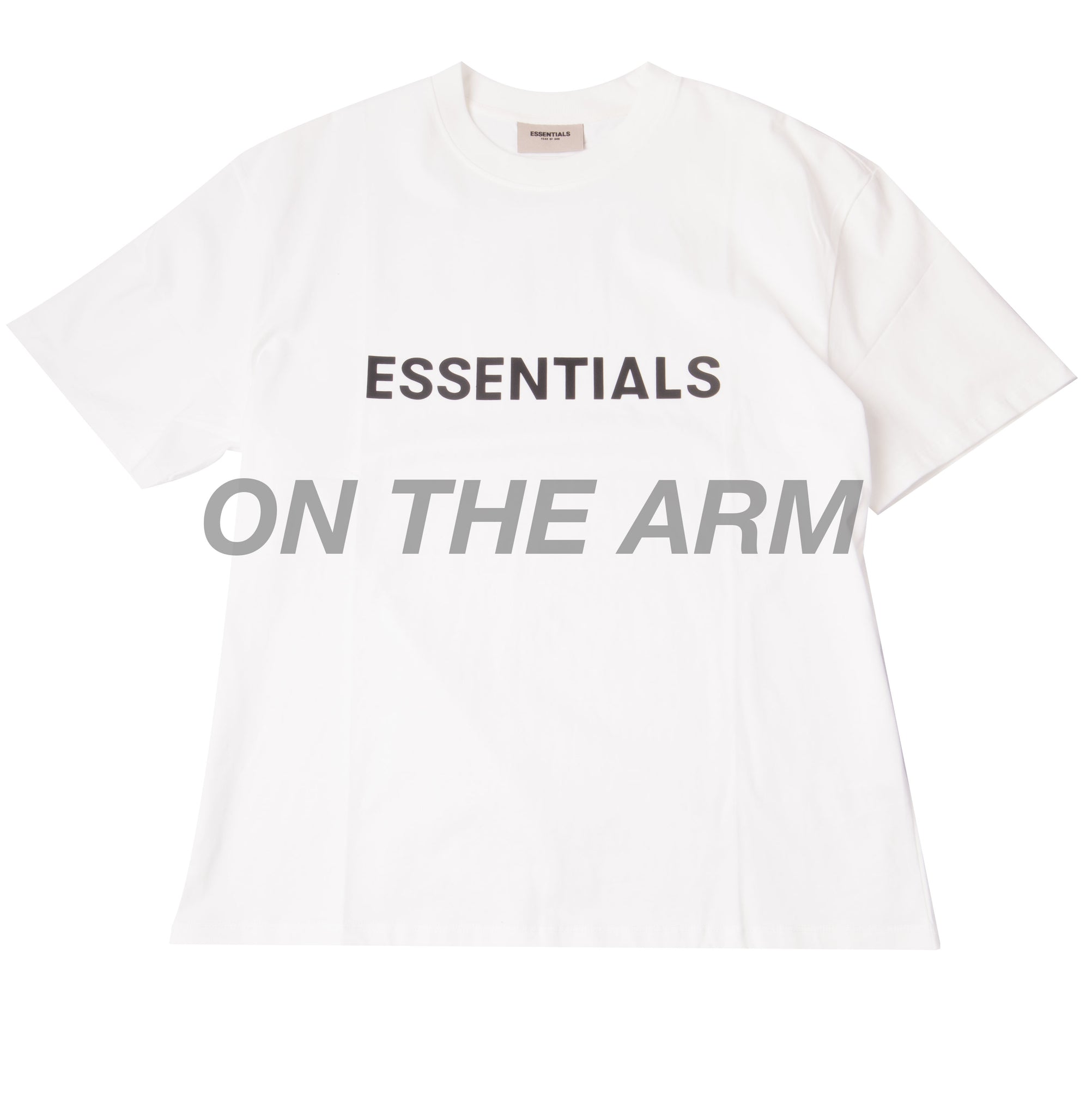 Fear Of God White Essentials Front Logo Tee