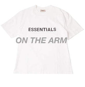 Fear Of God White Essentials Front Logo Tee