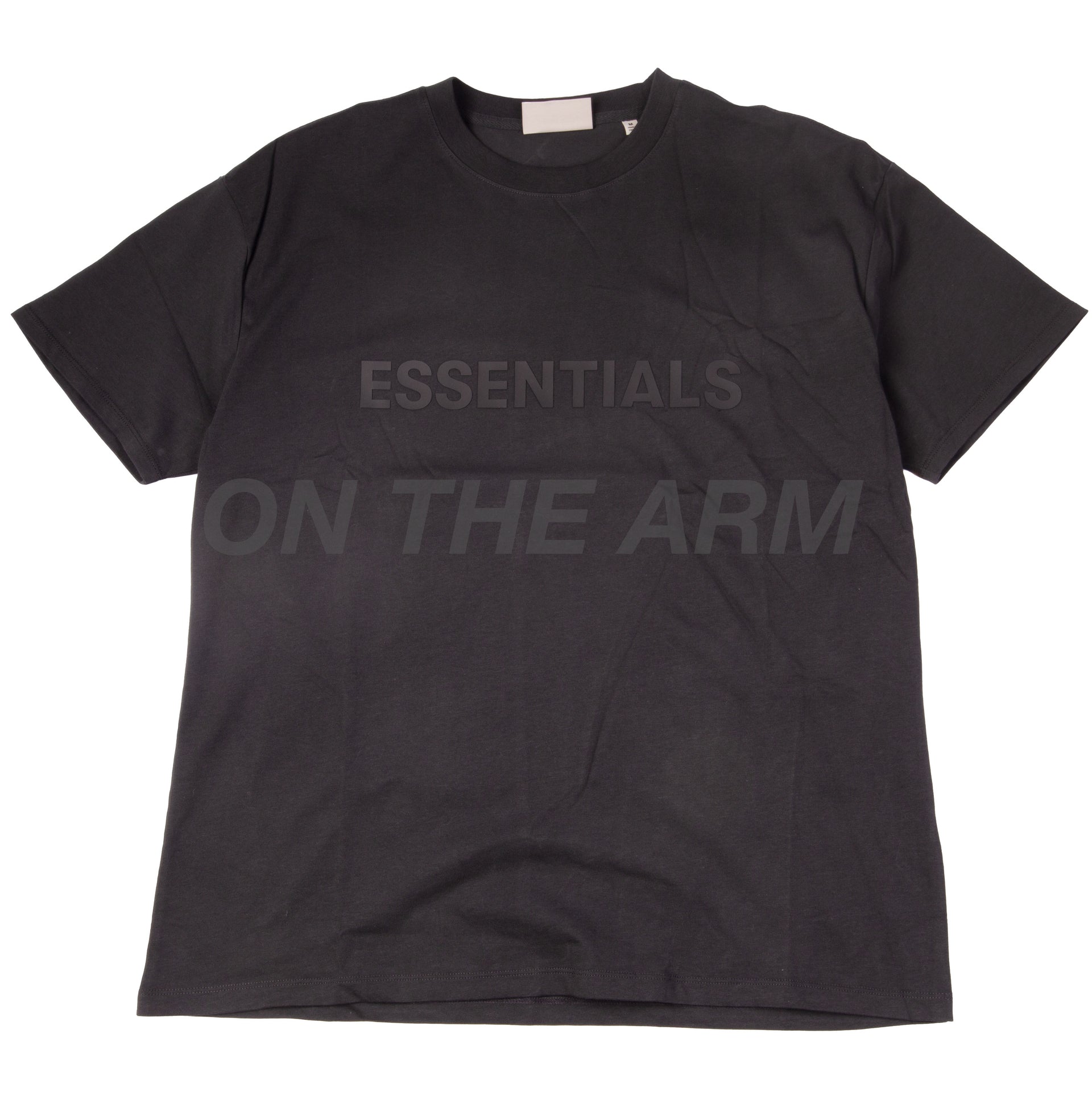 Fear Of God Black Essentials Front Logo Tee