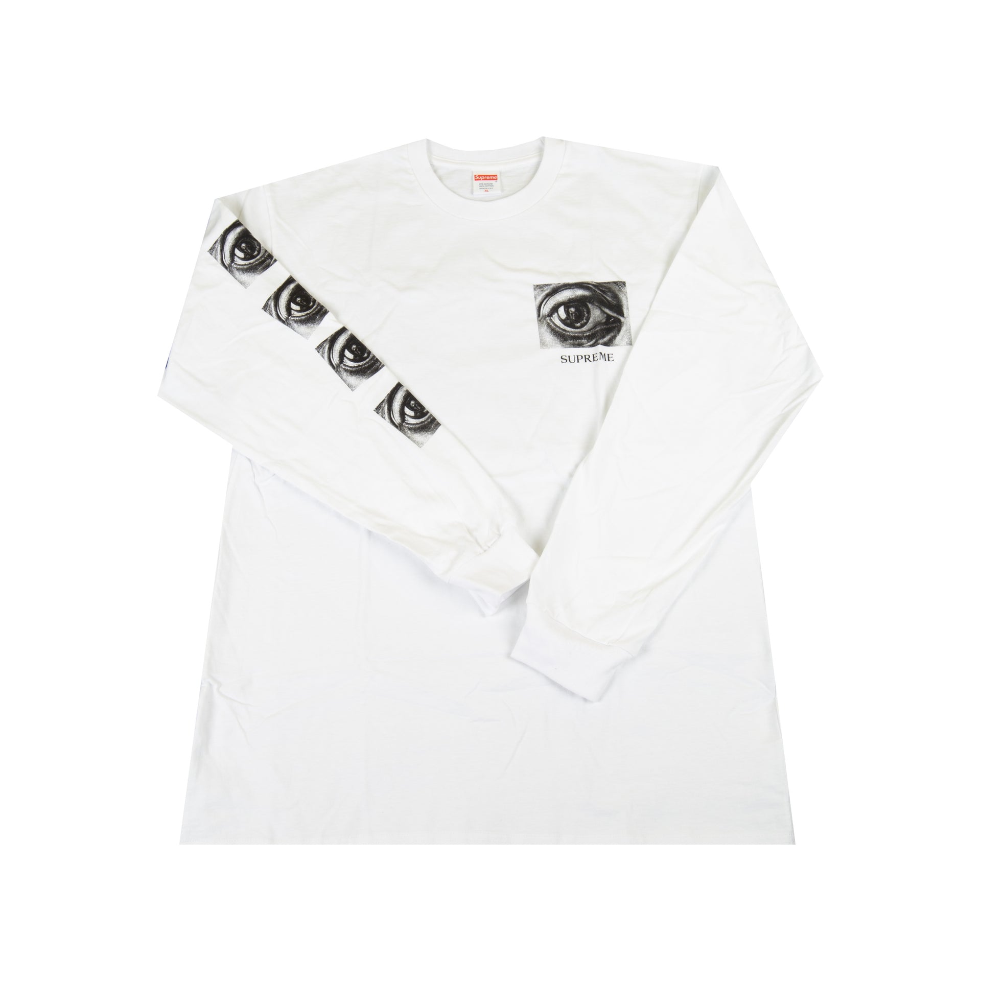Supreme White MC Escher Eyes L/S