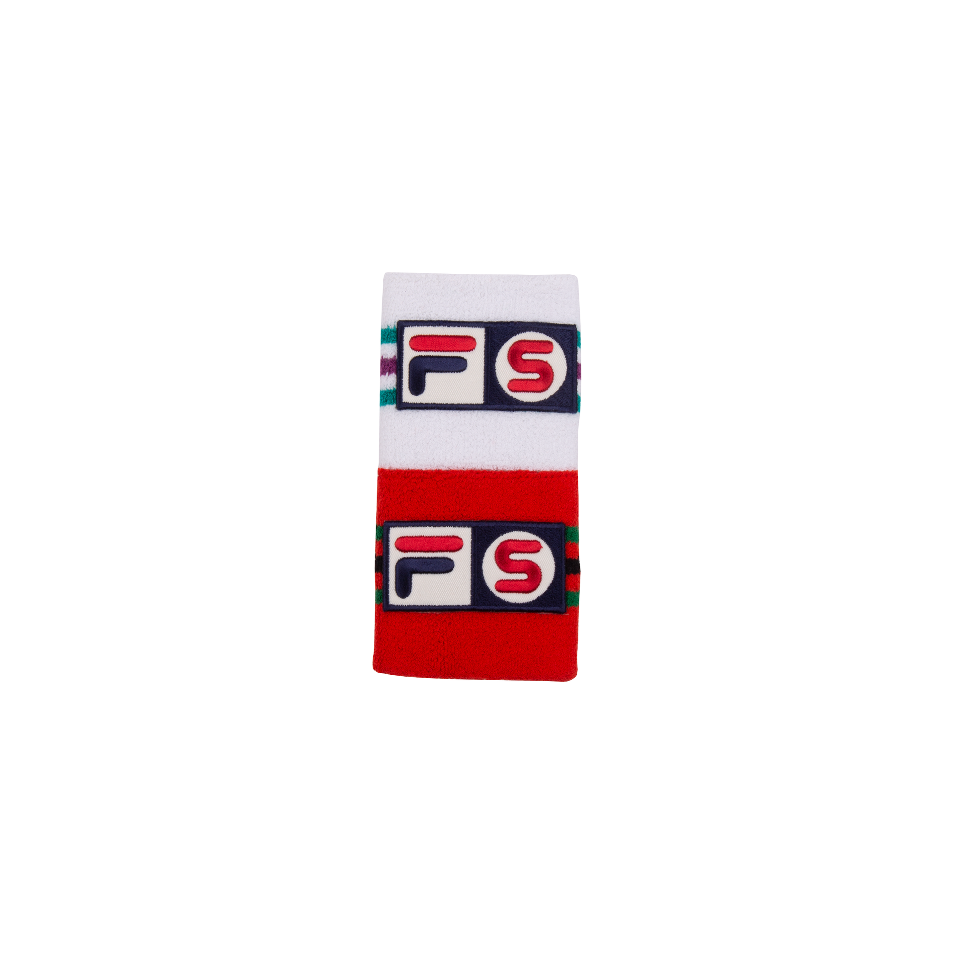 Supreme White/Red Fila Wristbands