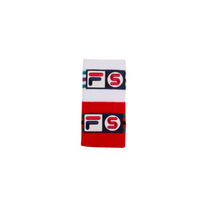 Supreme White/Red Fila Wristbands