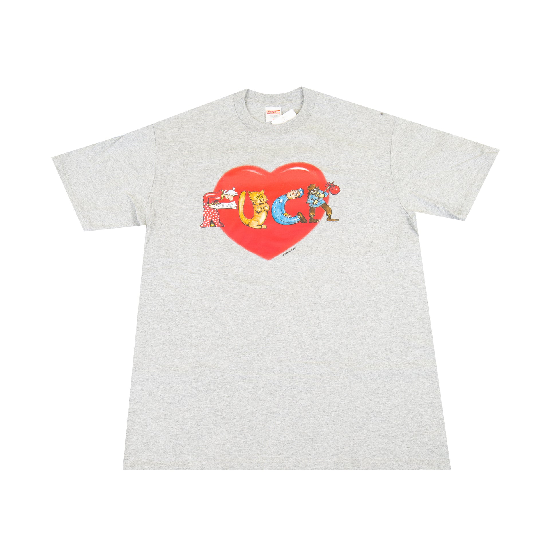 Supreme Grey Heart Tee