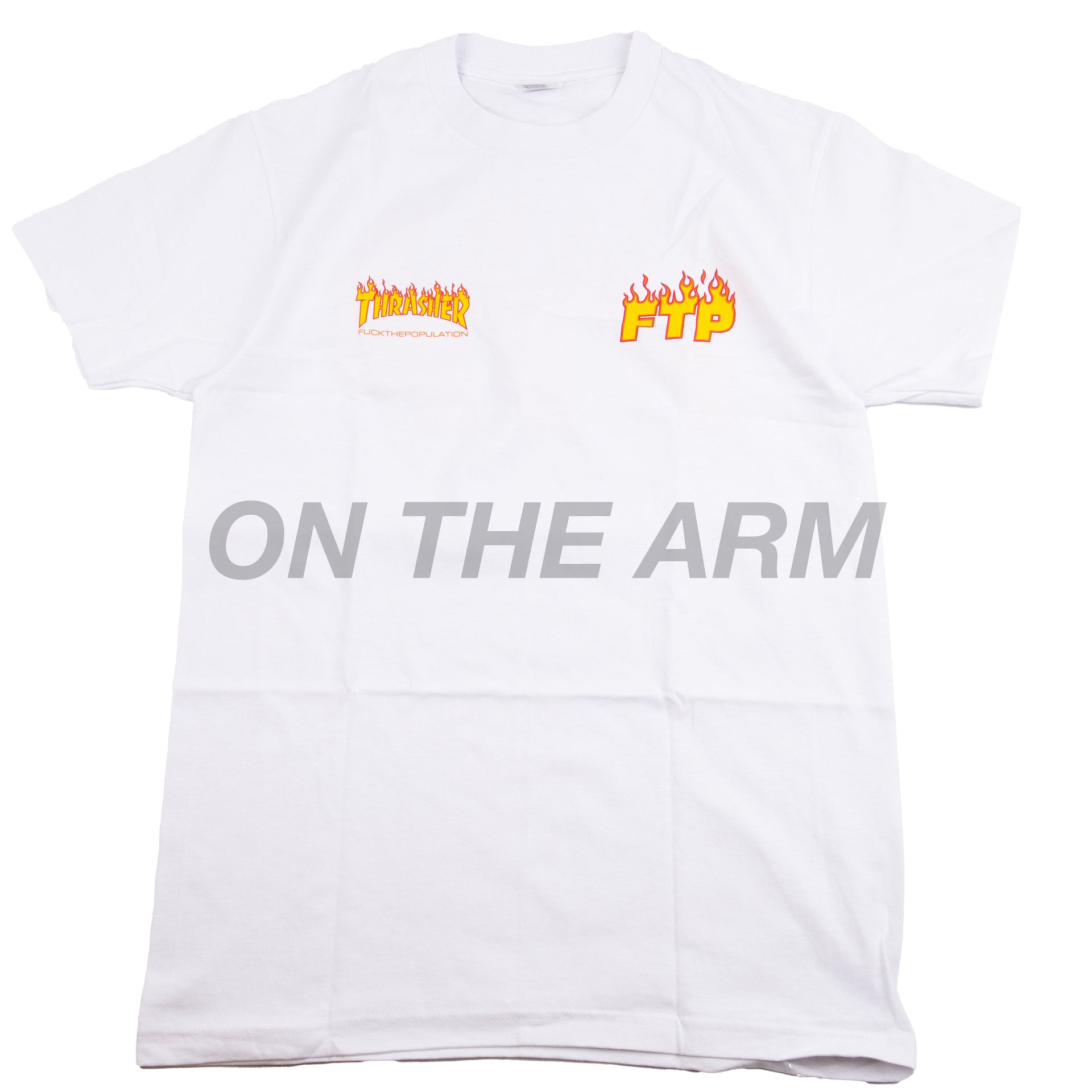 FTP White Thrasher Flame Logo Tee