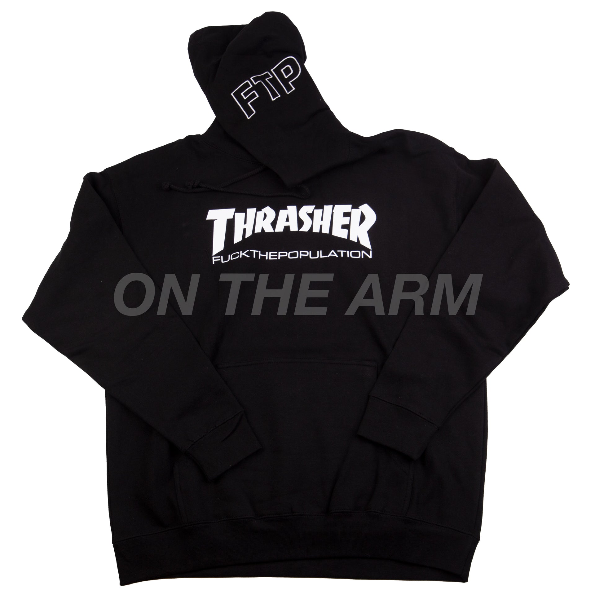 FTP Black Thrasher Logo Hoodie