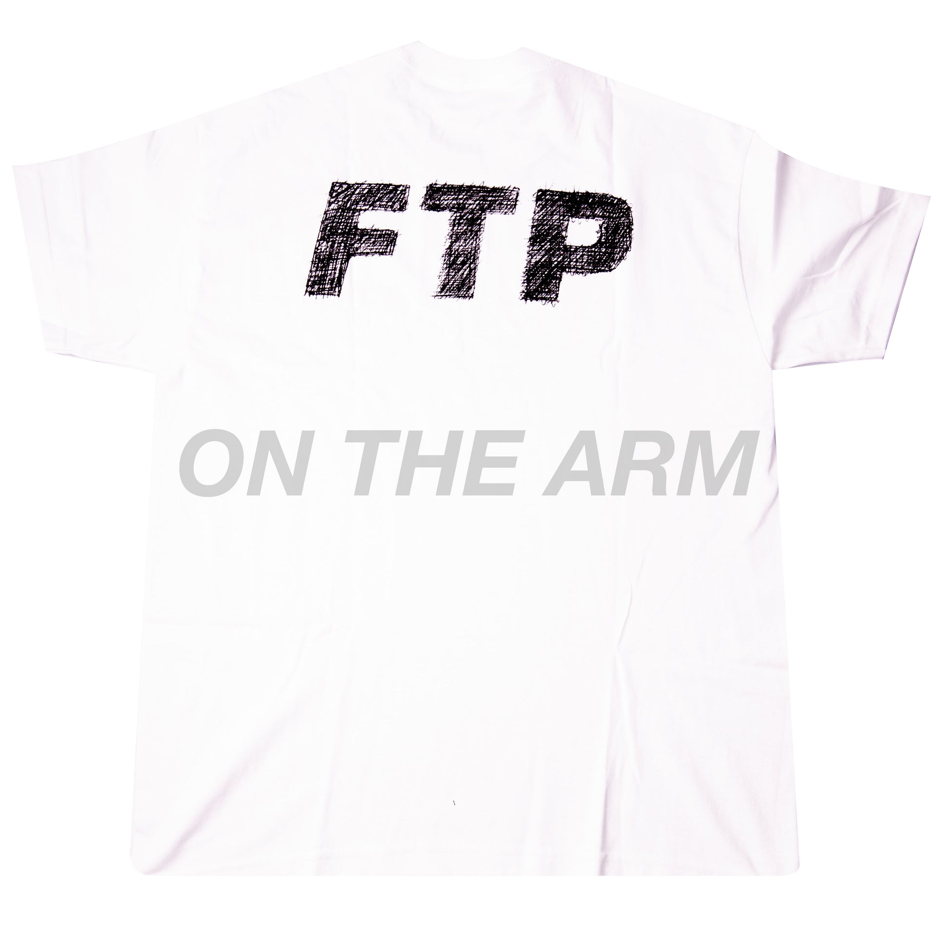 FTP White Scribble Logo Tee