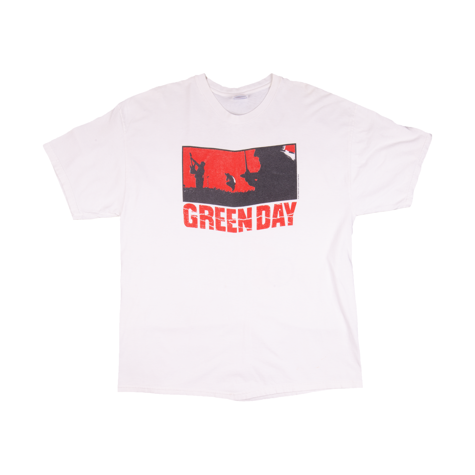Vintage White Green Day Tour Tee
