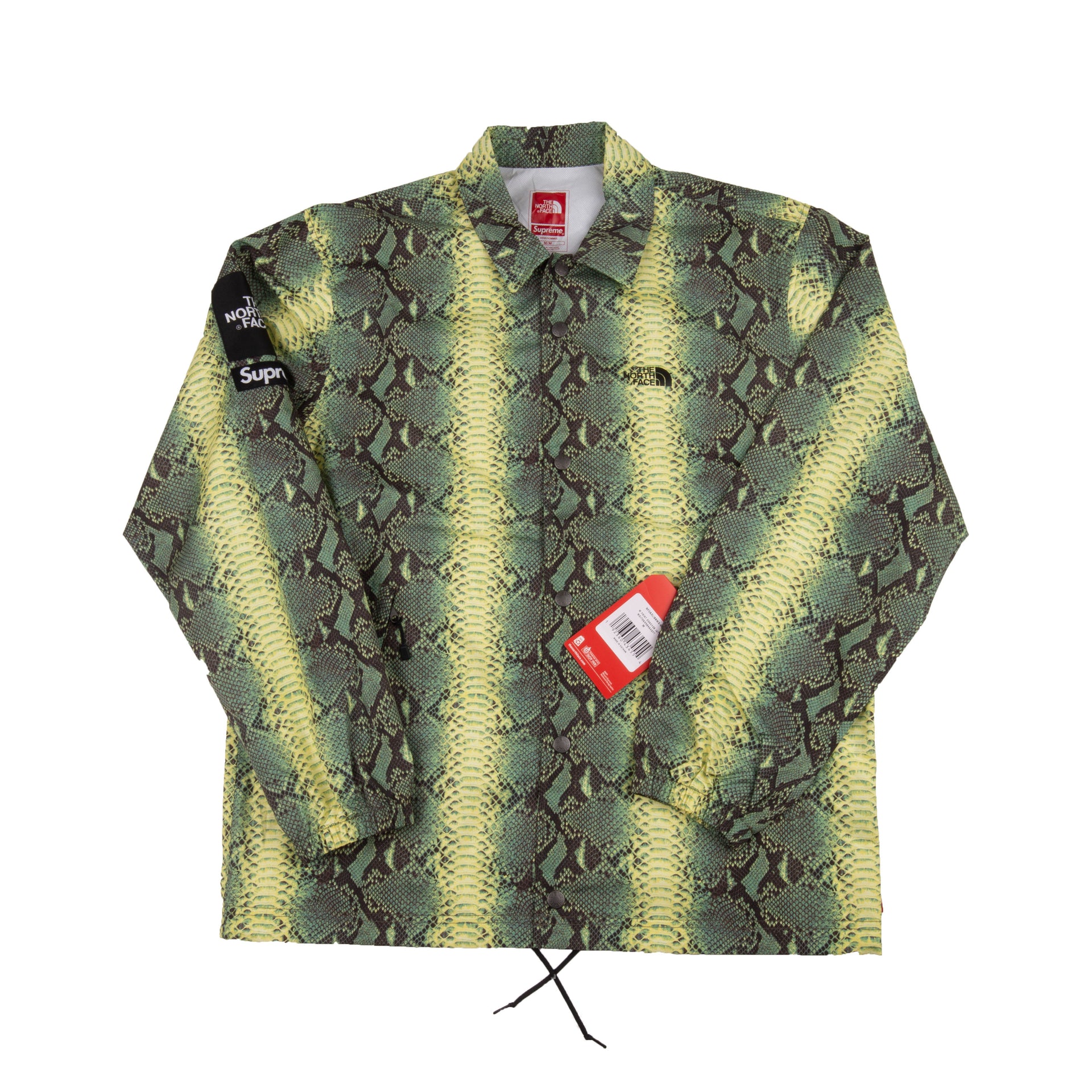 Supreme Green TNF Snakeskin Coaches Jacket