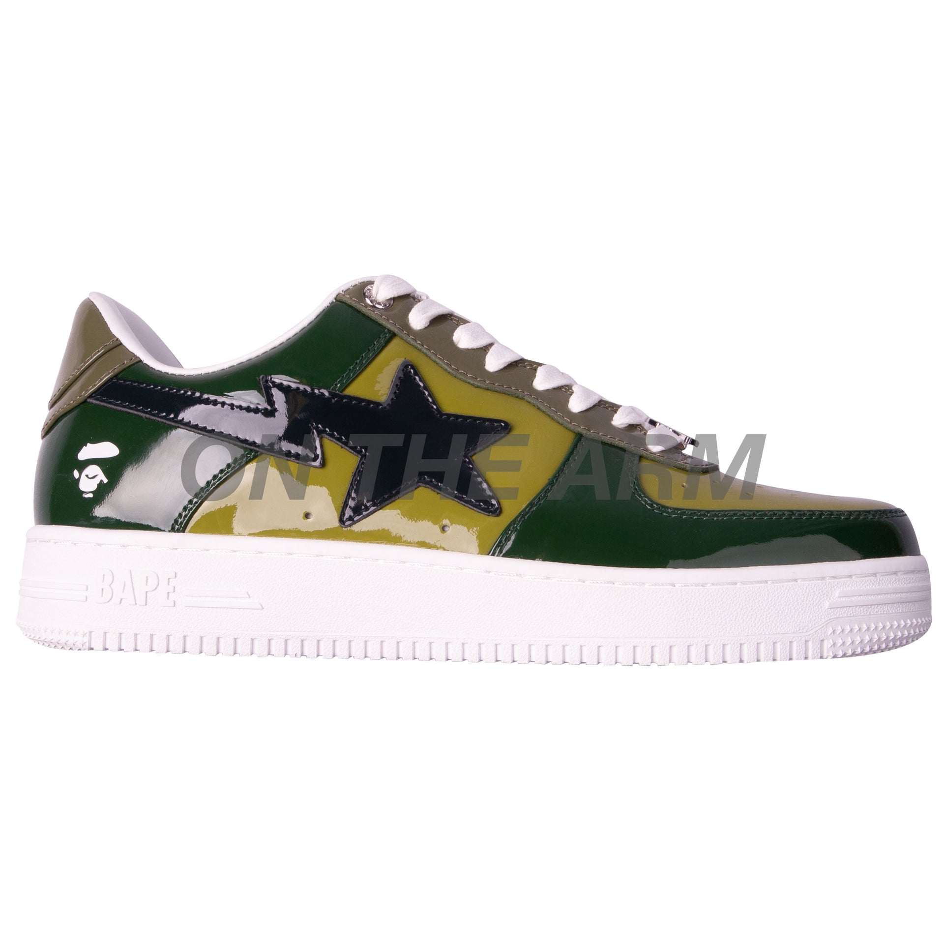 Bape Green Color Combo Bapesta