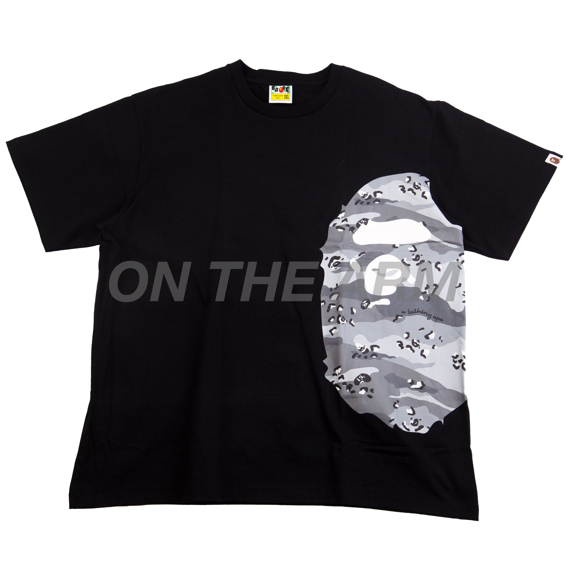Bape Black/Grey Desert Camo Side Ape Head Tee