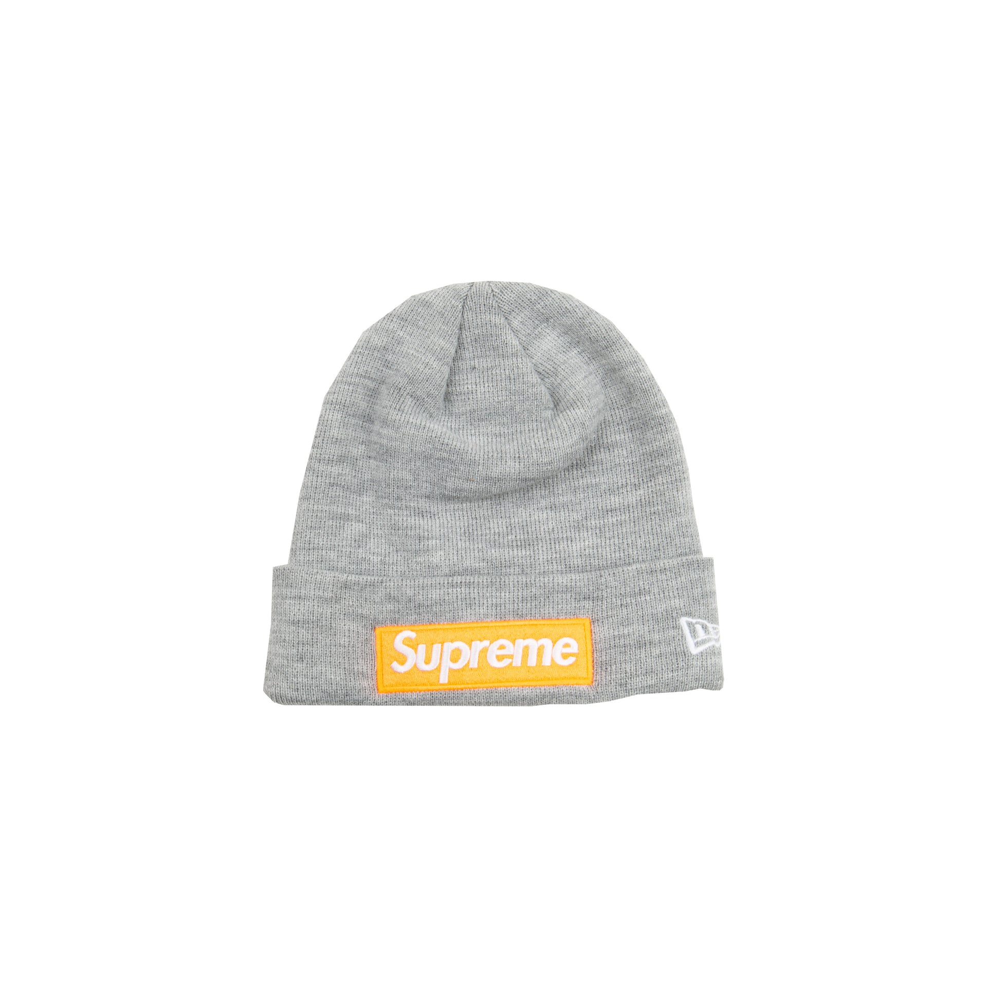 Supreme Grey New Era Box Logo Beanie